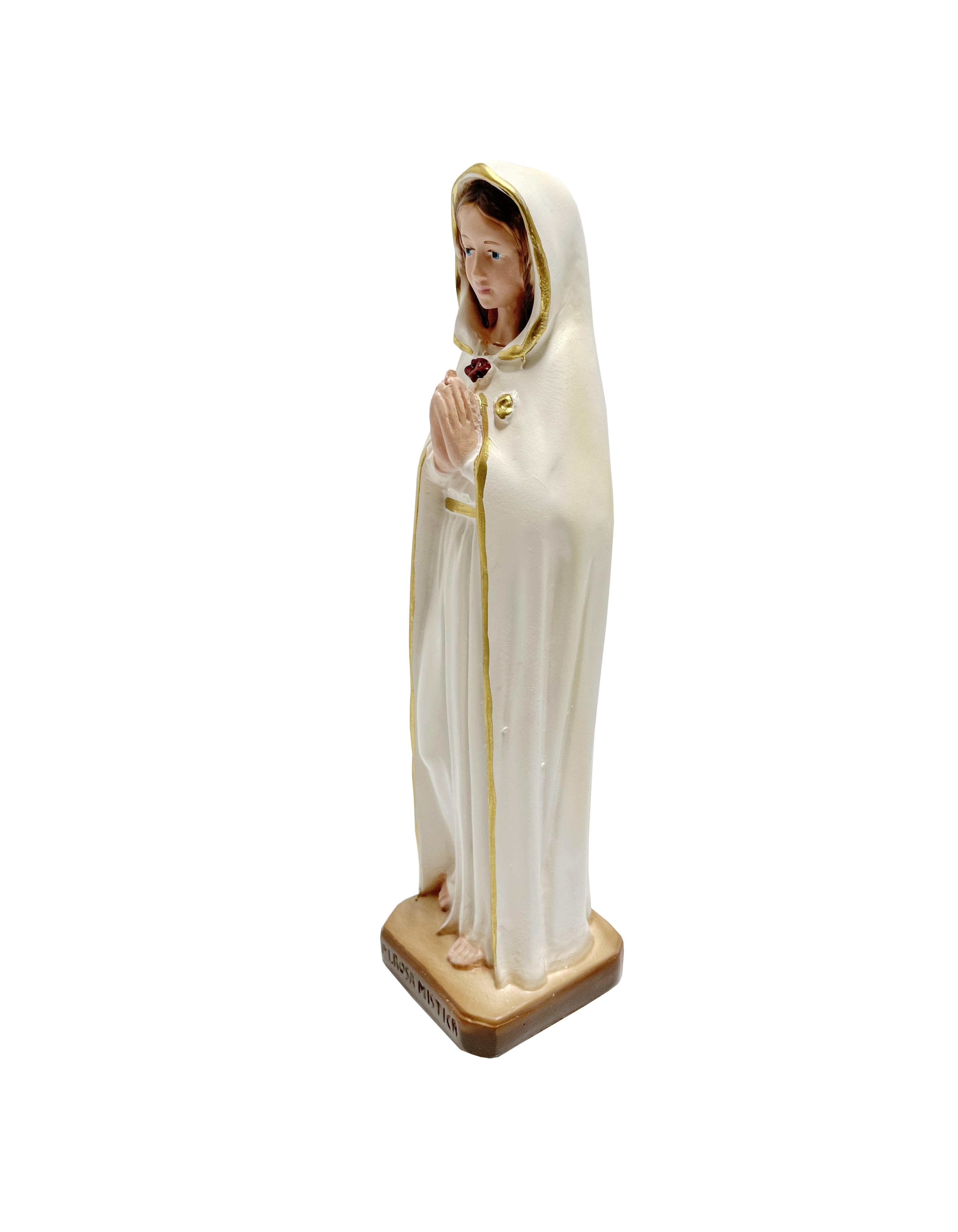 Estatua religiosa de Nuestra Señora de la Rosa Mística 8,5" de altura