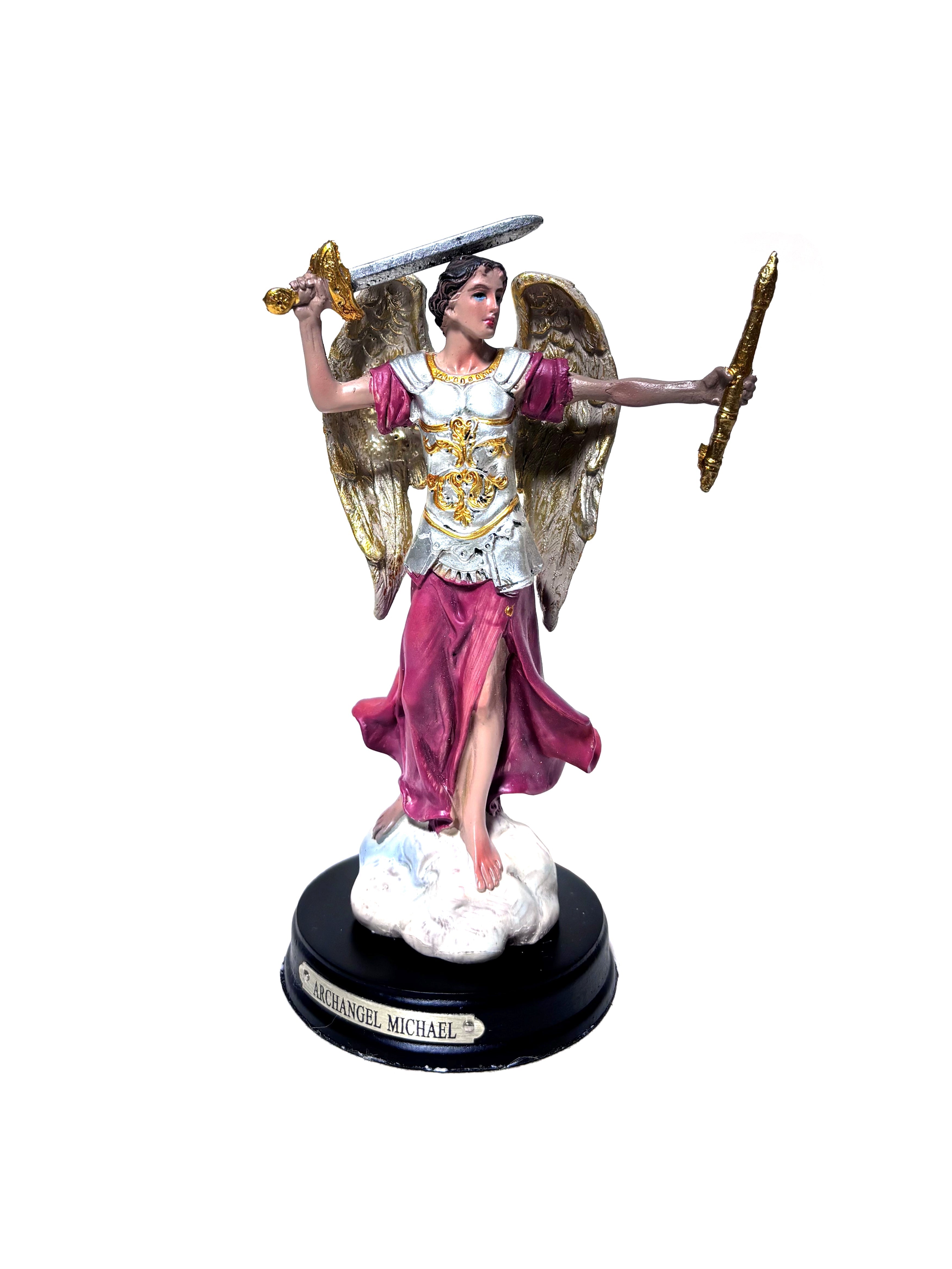 Estatua religiosa de San Miguel Arcángel de 5" de altura