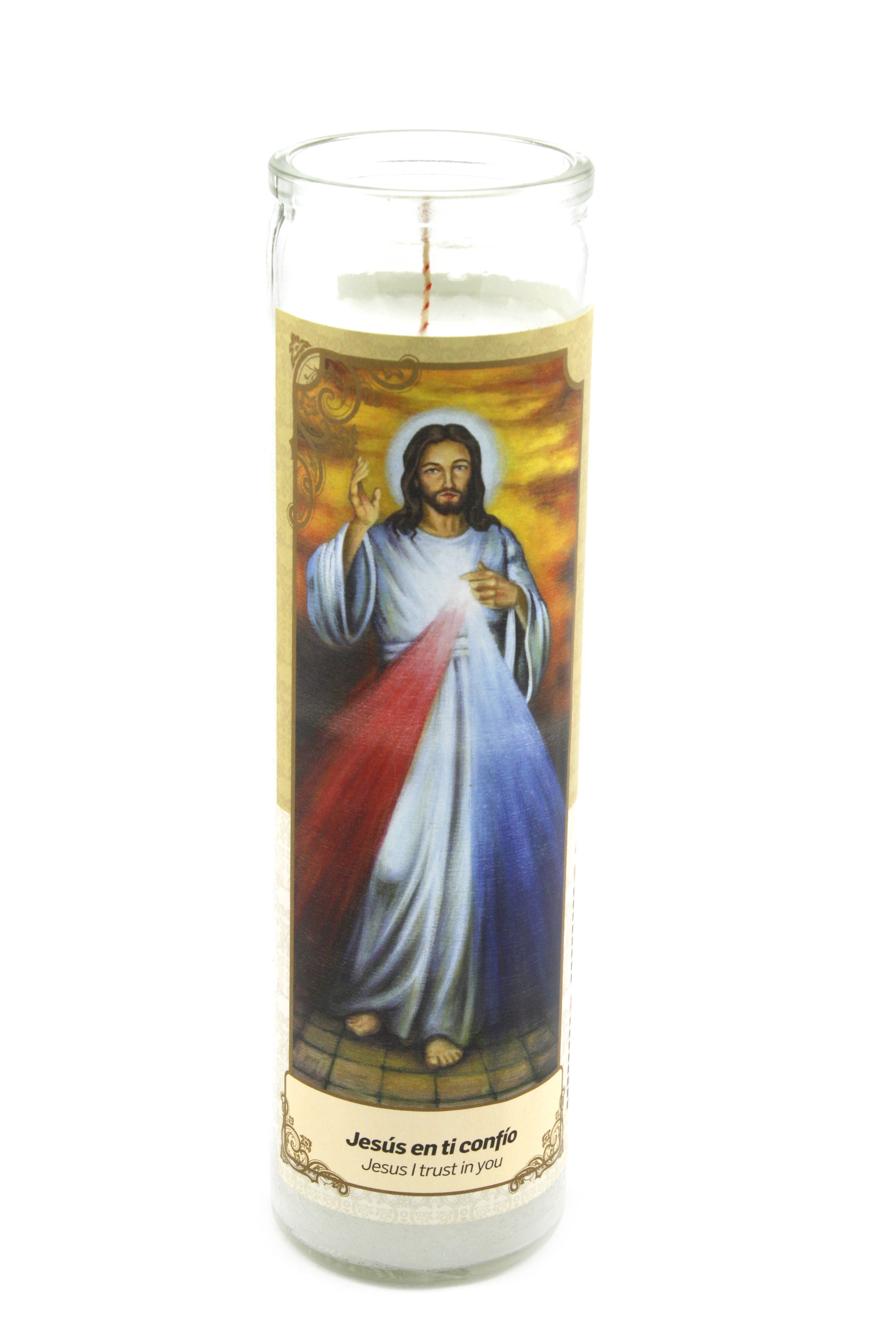 Velas Divina Misericordia Jesús en Ti Confío - Velones Divina Misericordia