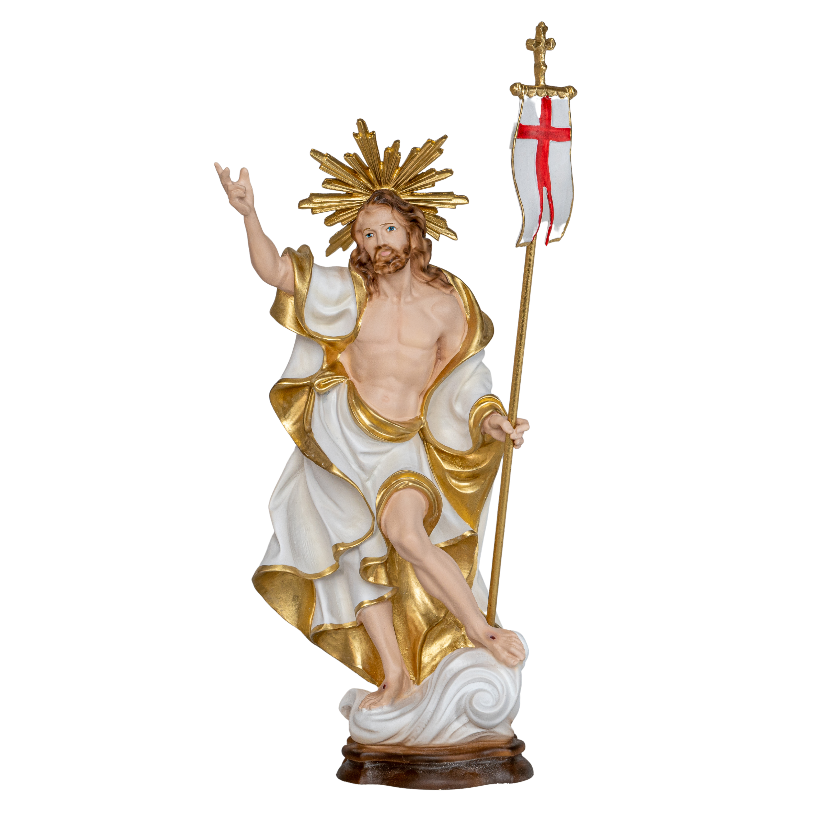 Estatua de Cristo Resucitado de The Faith Gift Shop - Pintada a mano en Italia - Nuestra colección de Toscana - / Cristo Resucitado