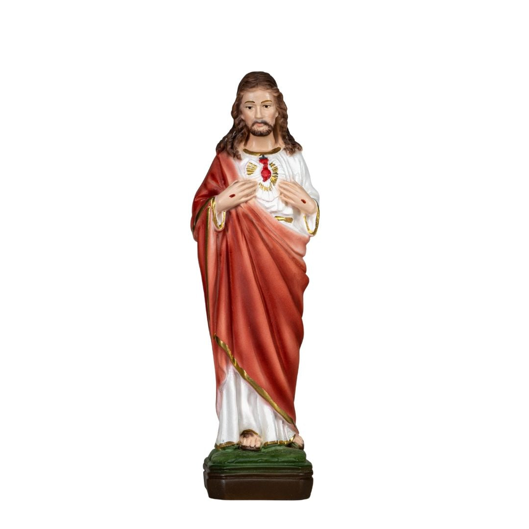 Estatua del Sagrado Corazón de Jesús de The Faith Gift Shop - Pintada a mano en Italia - Nuestra colección de Toscana - / Sagrado Corazon de Jesus