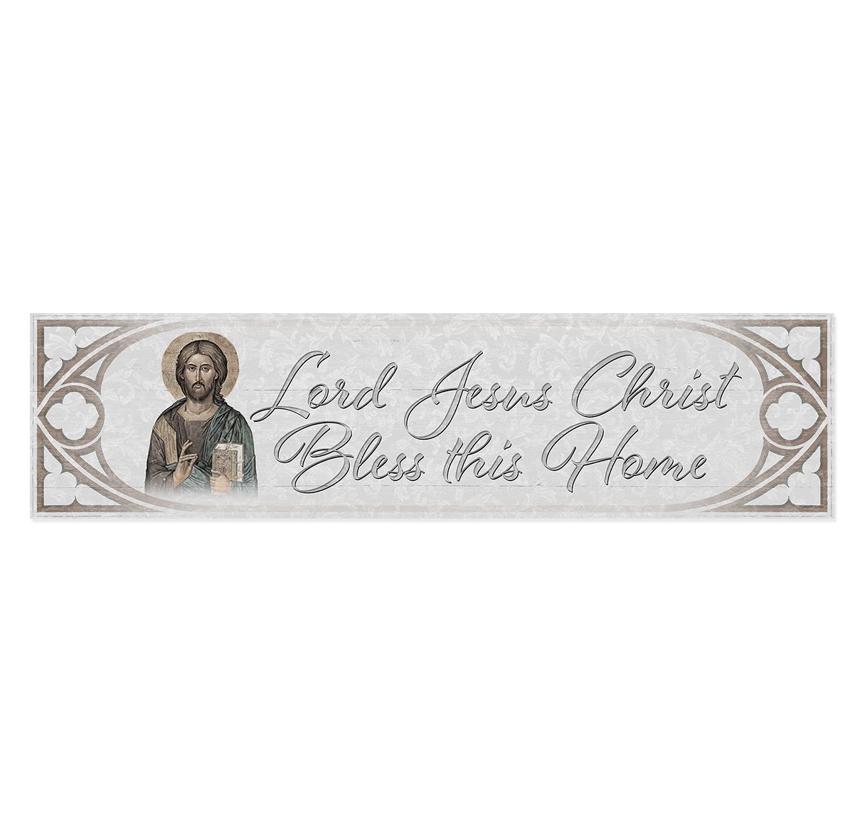 Placa de bendición de puerta de madera de 23" x 6"