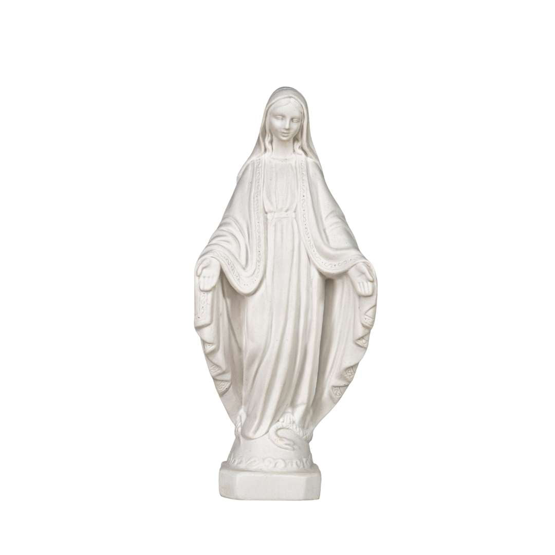 La Tienda de Regalos de Fe Nuestra Señora de las Gracias - María Milagrosa Toda Blanca - Fabricada en Italia - Nuestra Colección Toscana - Virgen La Milagrosa Blanca