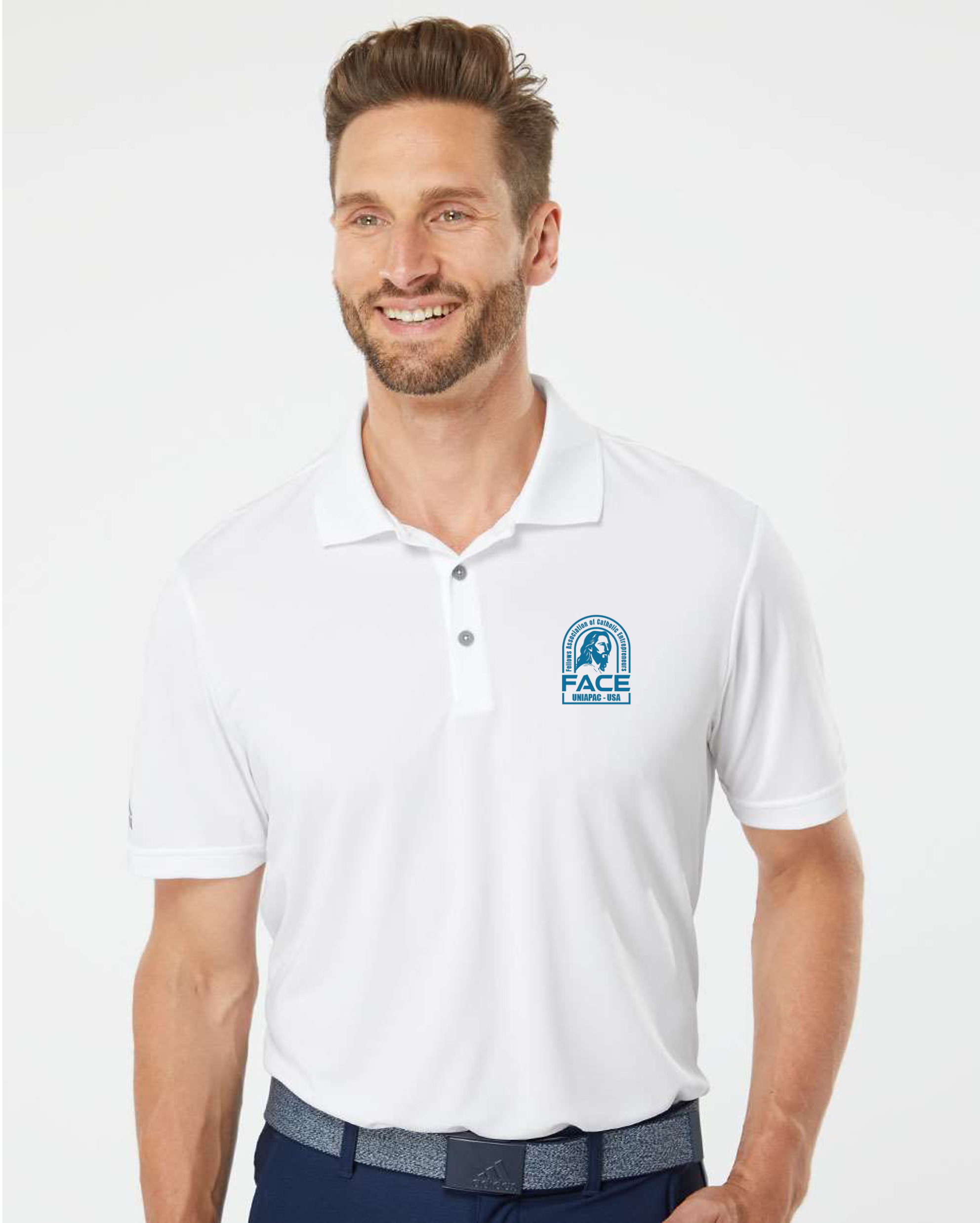 FACE Adidas Performance Polo – UNIAPAC USA Edition