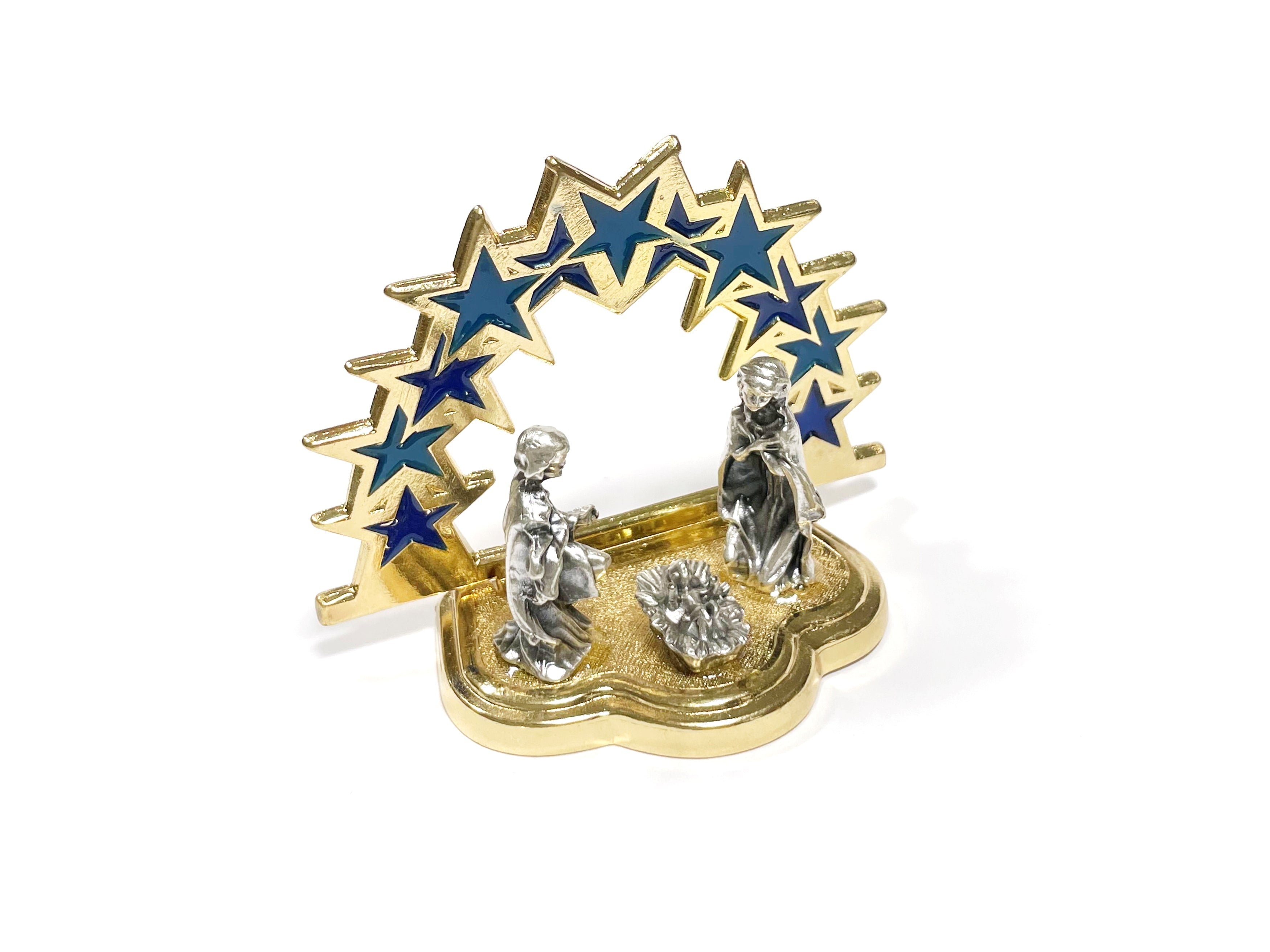 Arco de la Natividad con Estrellas estilo vitral