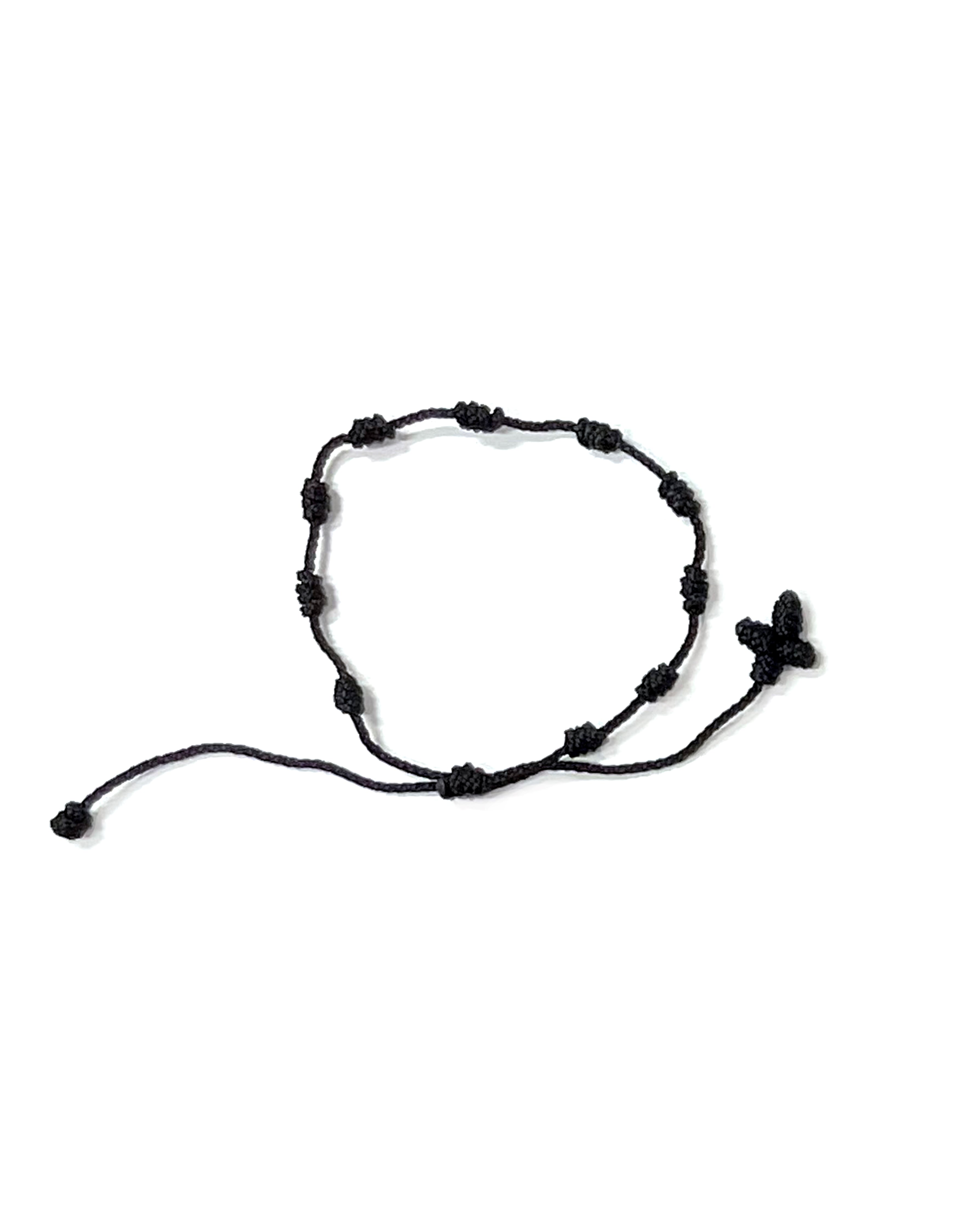 Pulsera de década anudada con hilos en colores vivos