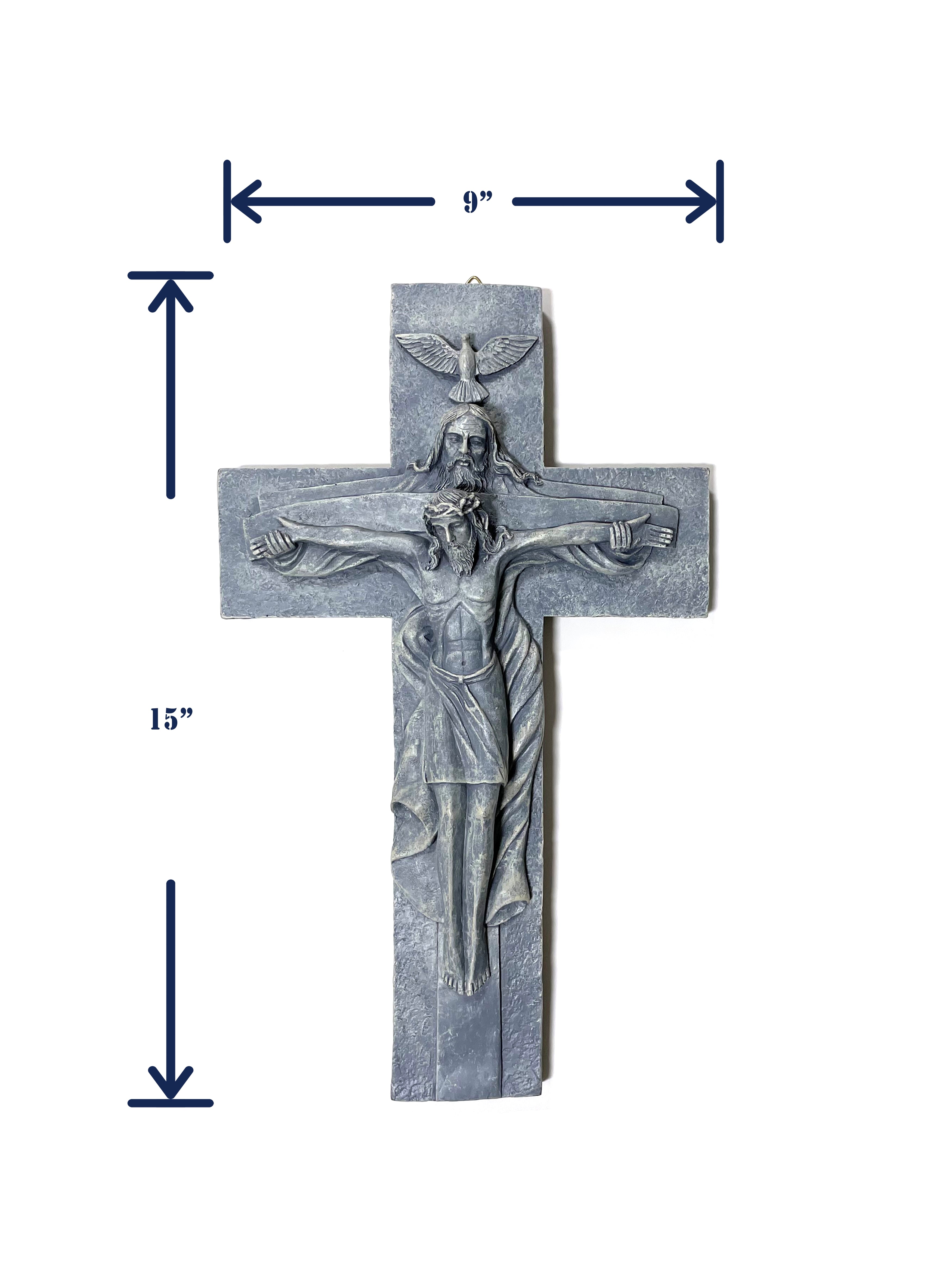Crucifijo de la Santísima Trinidad realizado en resina