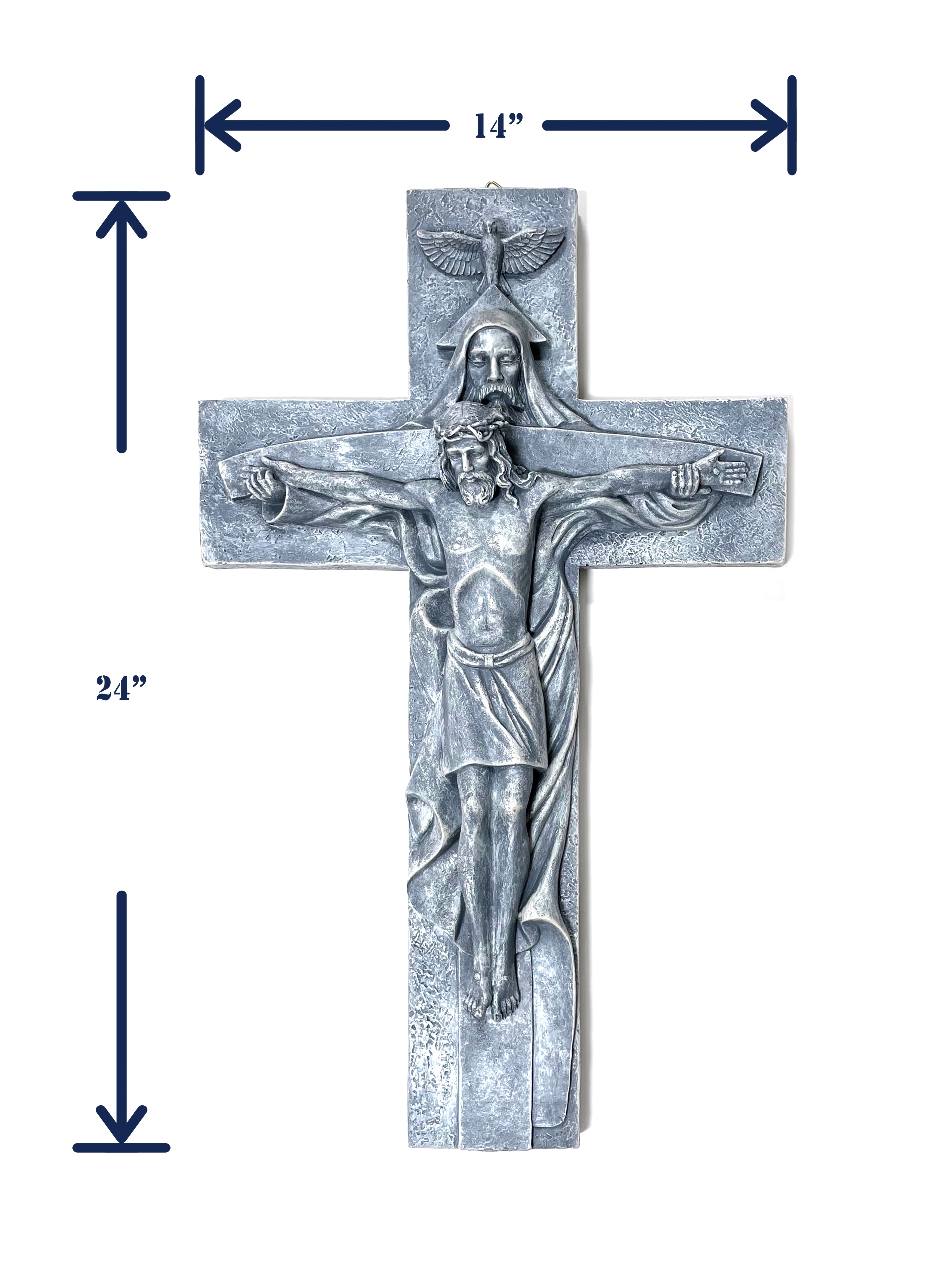 Crucifijo de la Santísima Trinidad realizado en resina