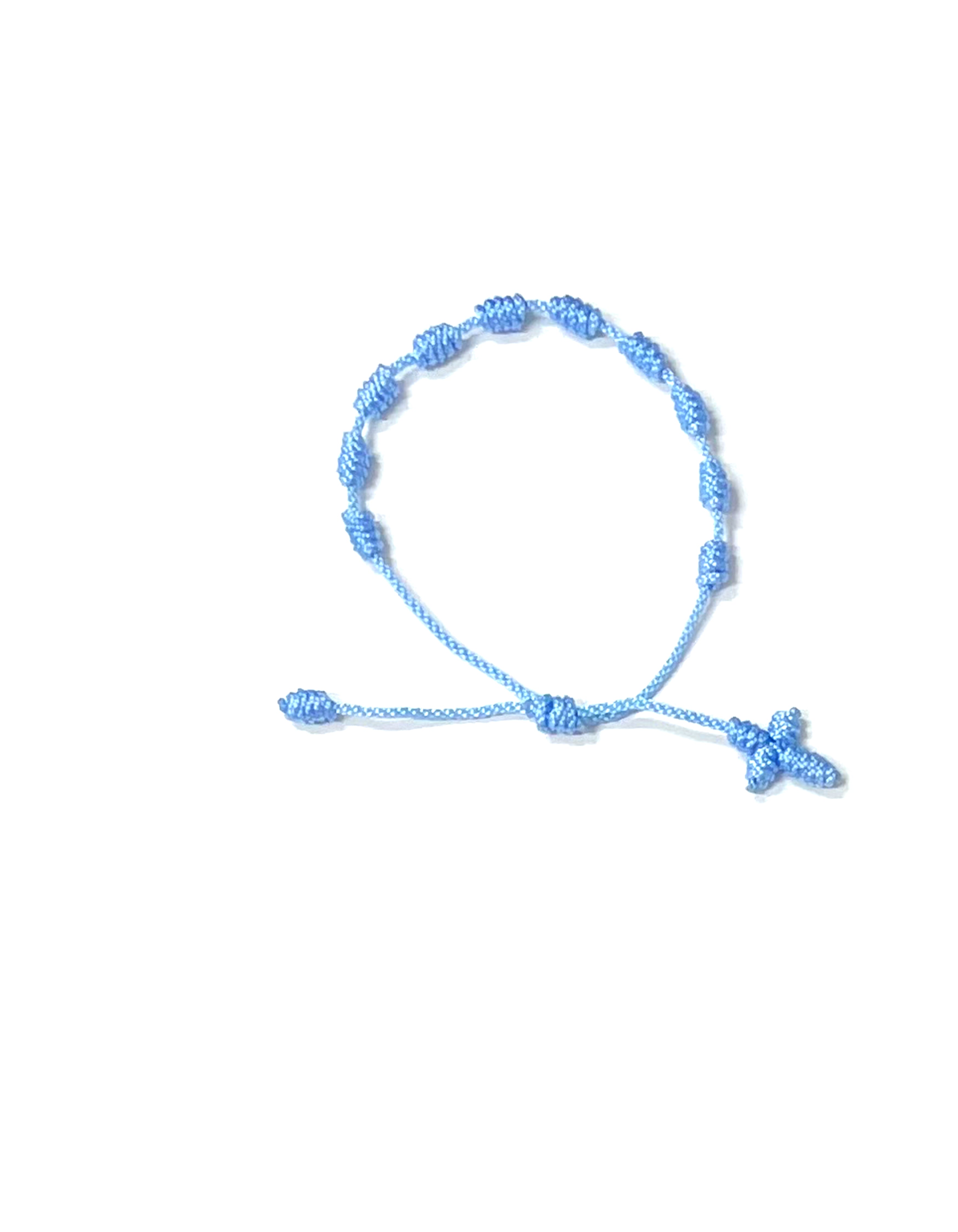 Pulsera de década anudada con hilos en colores vivos
