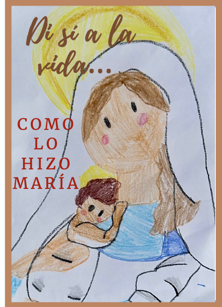 Camiseta "Como lo hizo María" Dile Si a la Vida.