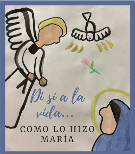 Camiseta "Como lo hizo María" Dile Si a la Vida.