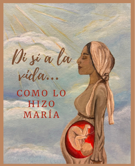 Camiseta "Como lo hizo María" Dile Si a la Vida.