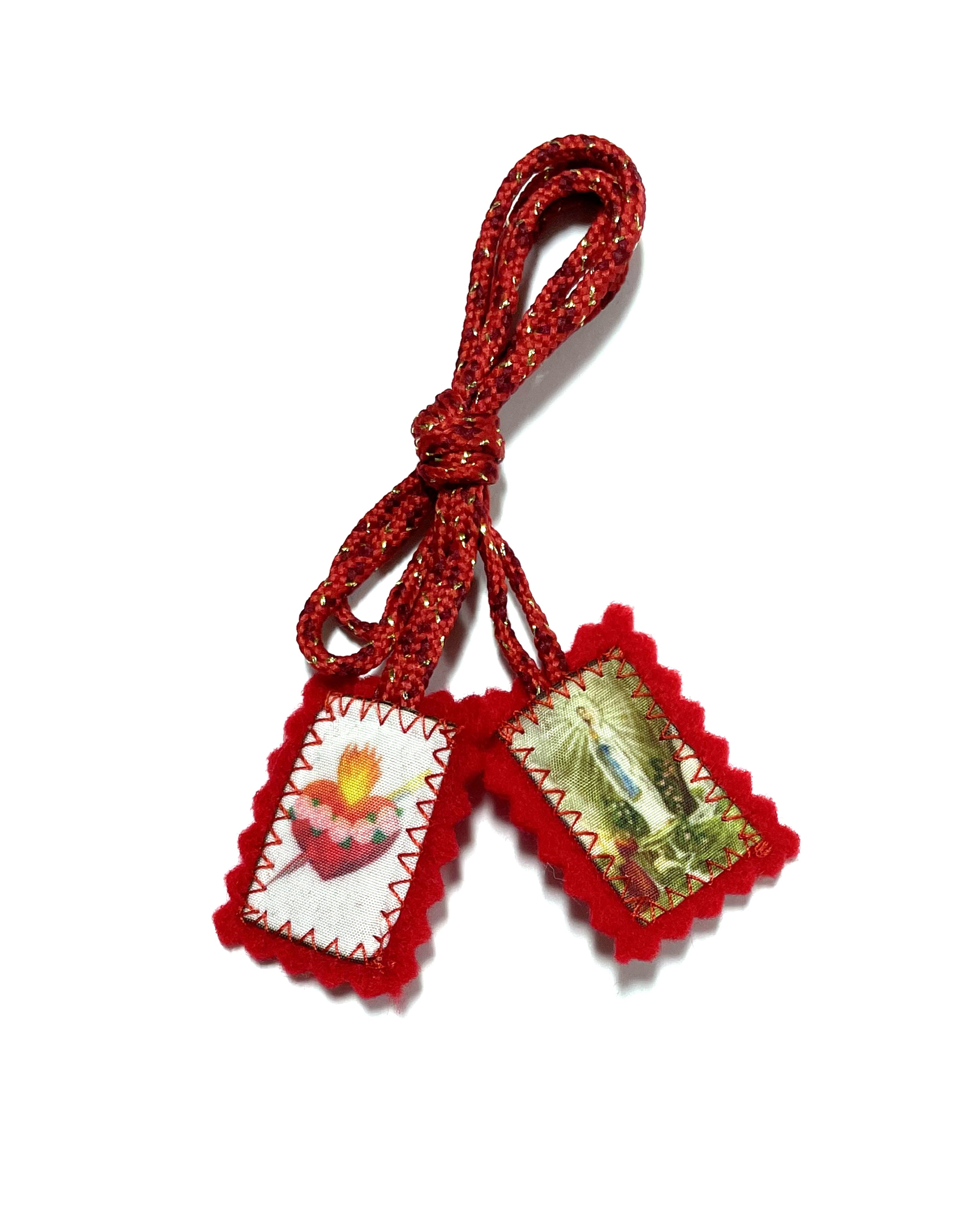 Escapulario de Nuestra Señora de Lourdes y Sagrado Corazón de Jesús. Escapulario de Nuestra Señora de Lourdes y El Sagrado Corazón de Jesús