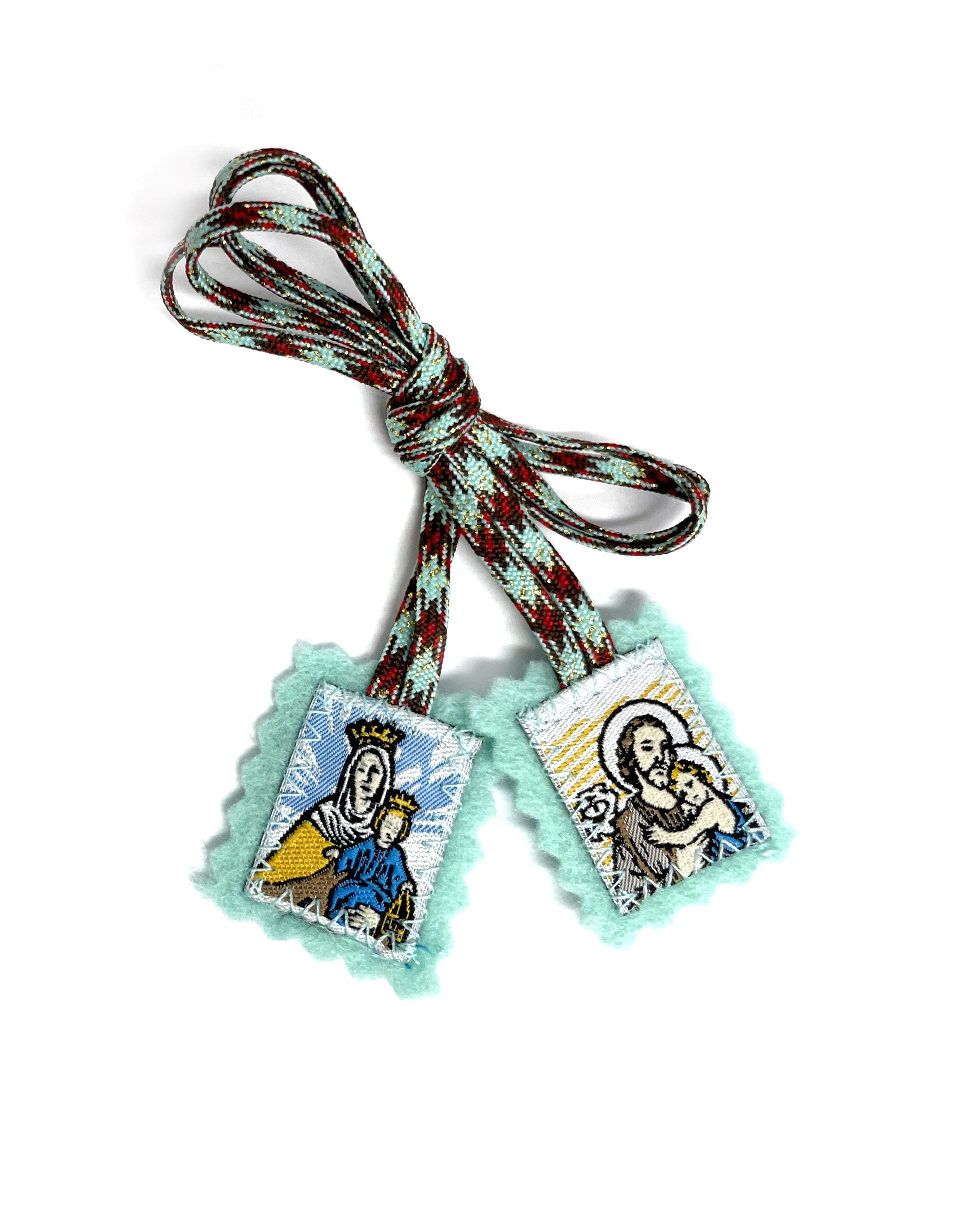 Escapulario de San José y Nuestra Señora del Carmen. Escapulario de San José y La Virgen del Carmen