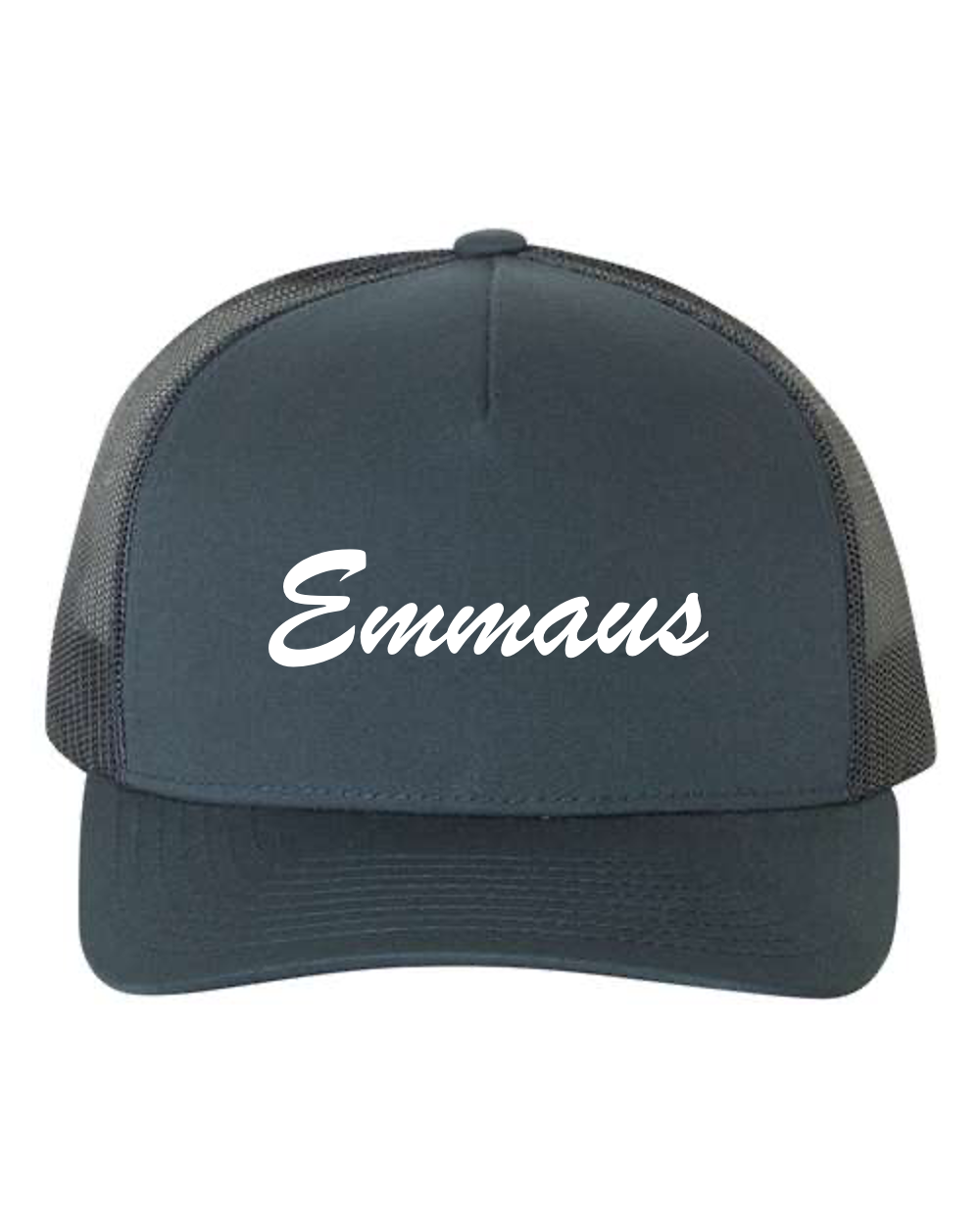 Emmaus Trucker Cap – Navy Blue (5 Panels) Emmaus Logo (Special Group Discount Available)