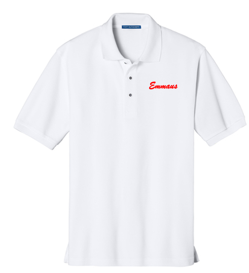 Polo de retiro para servidores de Emmaus para hombres, con logotipo bordado (descuento especial para grupos disponible) 