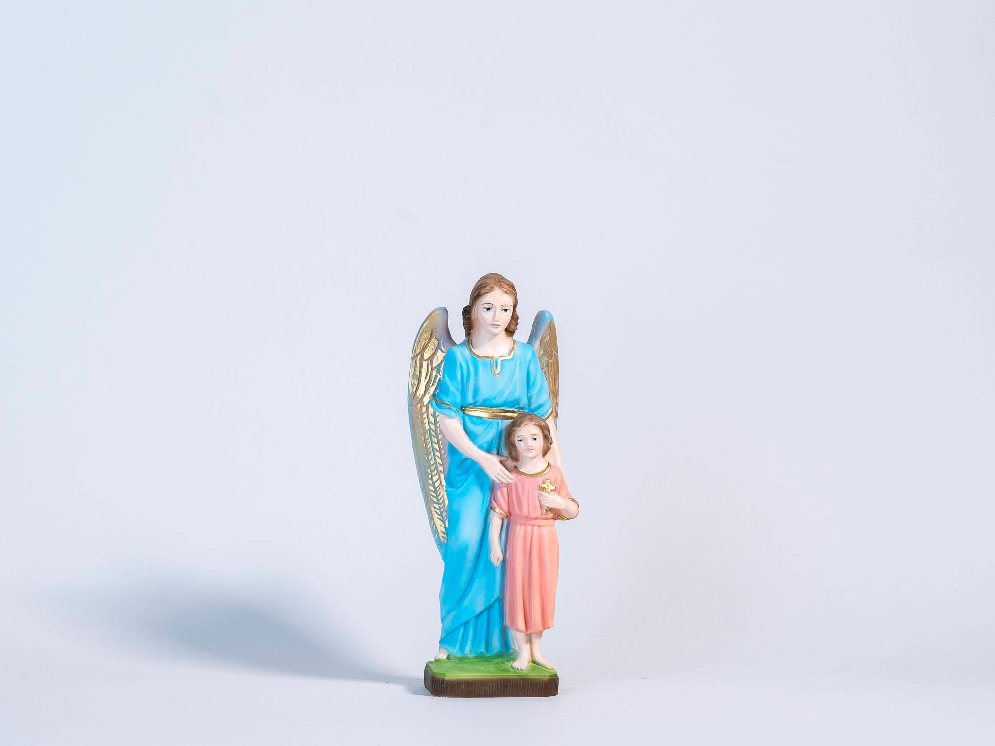 Estatua de los Ángeles Guardianes de The Faith Gift Shop - Pintada a mano en Italia - Nuestra colección de Toscana - Estatua del Angel de La Guarda
