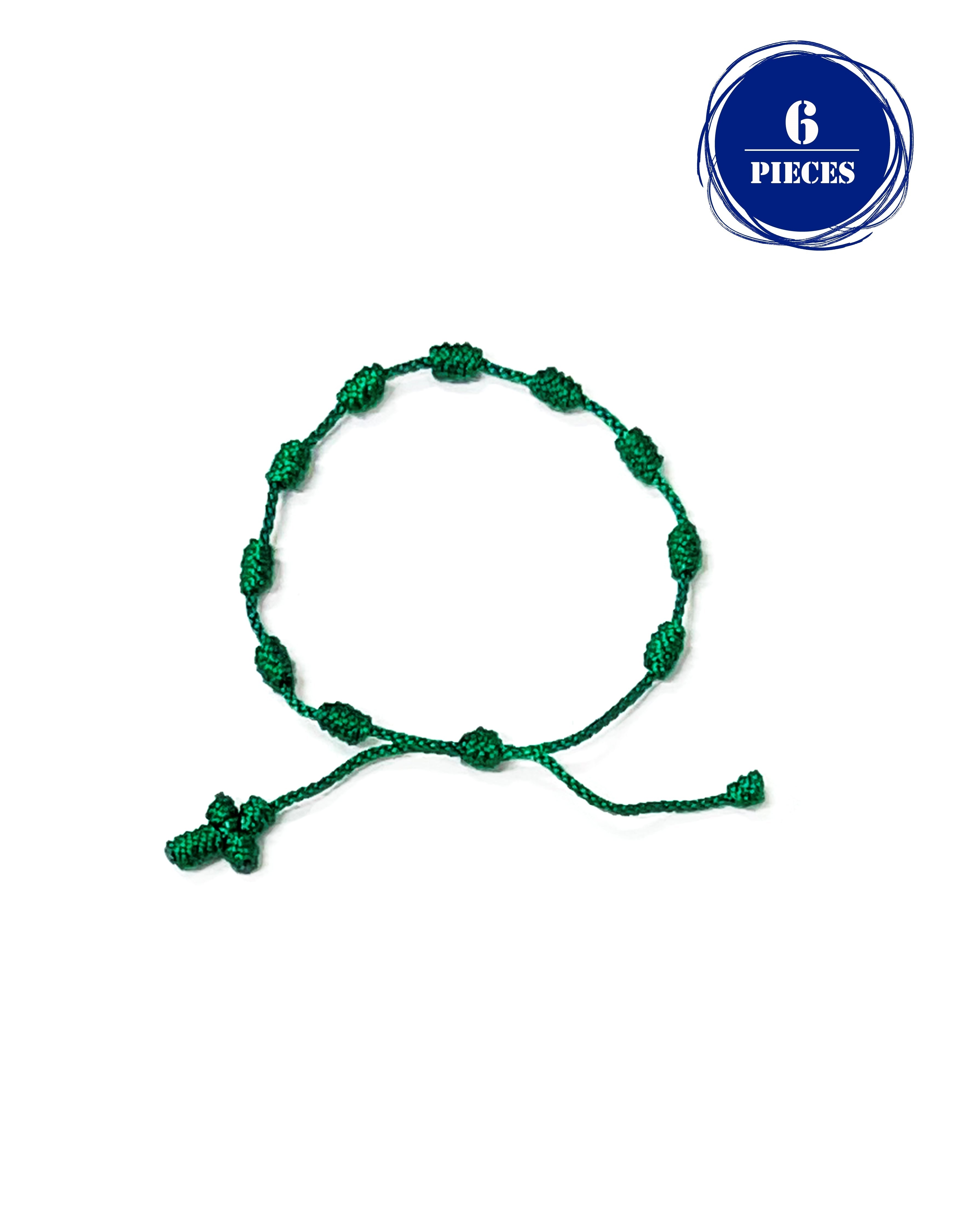 Pulsera de década anudada con hilos en colores vivos - Pack de 12 o 6 piezas
