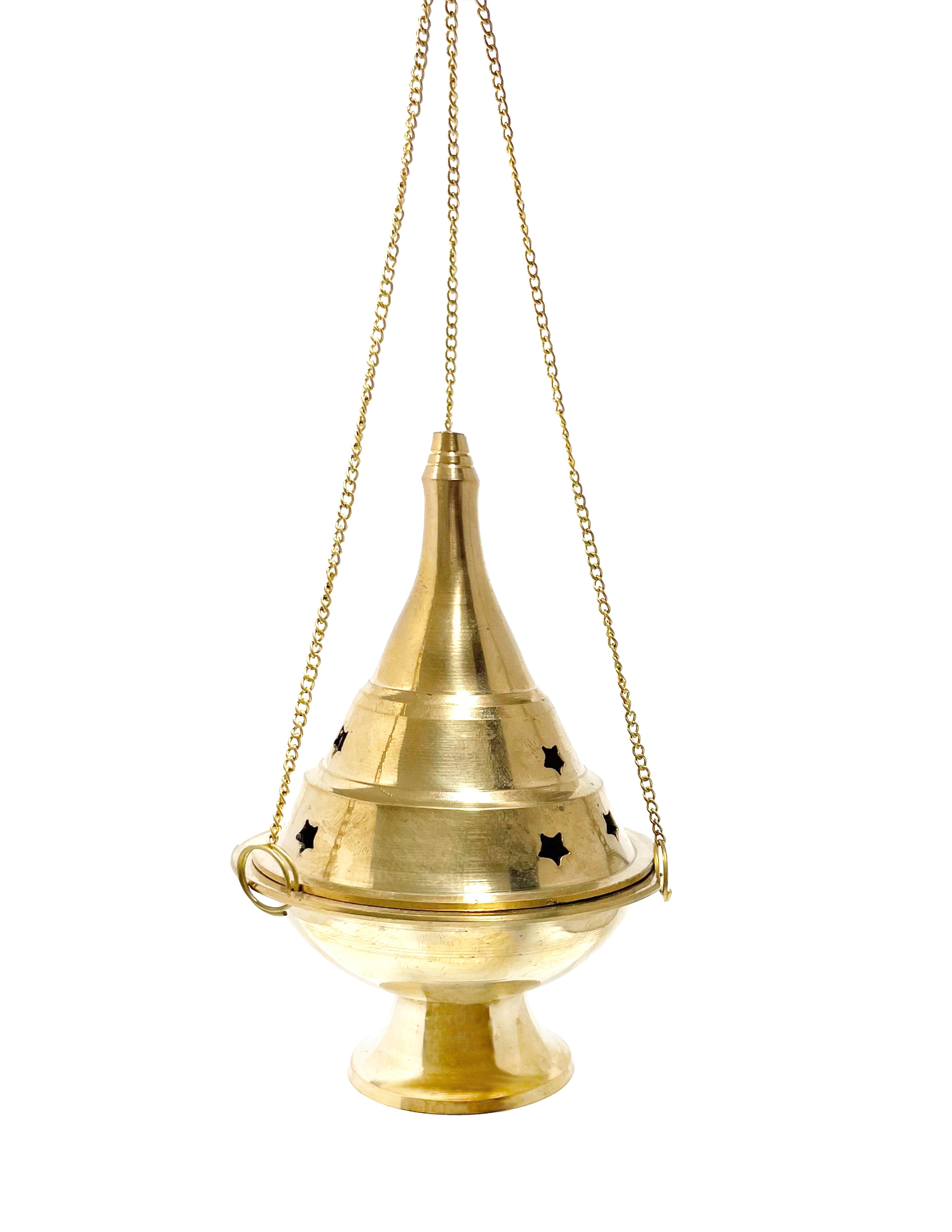 Quemador de incienso dorado