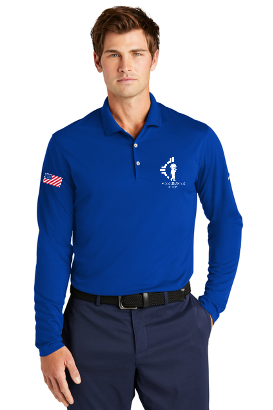 Nike Dri-FIT Micro Pique 2.0 Polo Long Sleeve - Missionaries of Hope Edition.