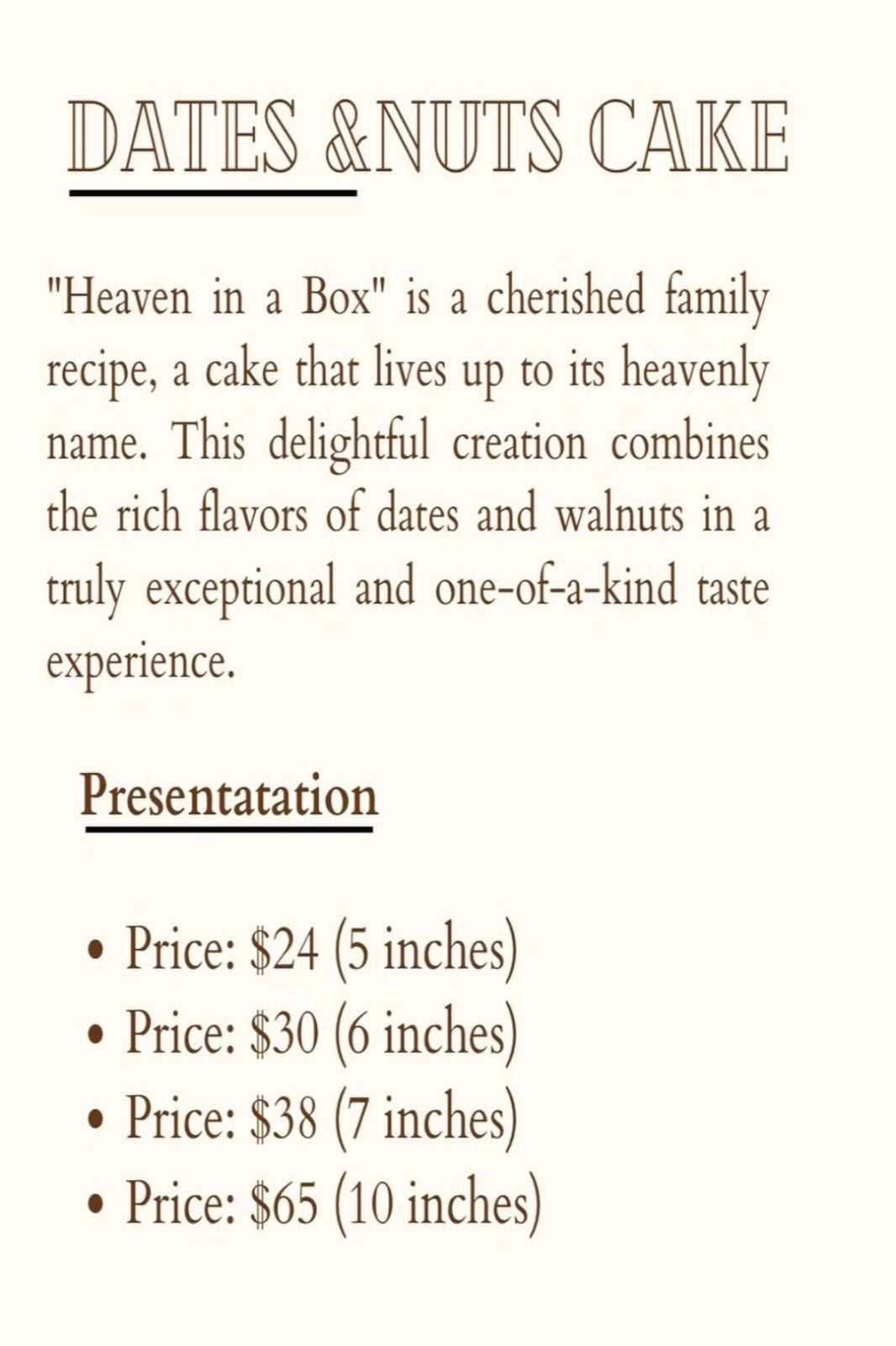 Artisan Cakes & Desserts