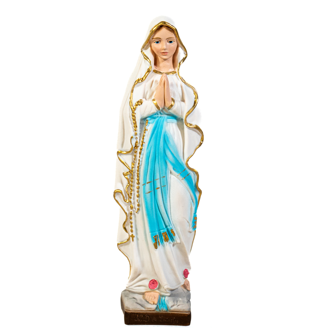 La tienda de regalos de la fe Nuestra Señora de Lourdes - Pintada a mano en Italia - Nuestra colección de Toscana - Nuestra Señora de Lourdes