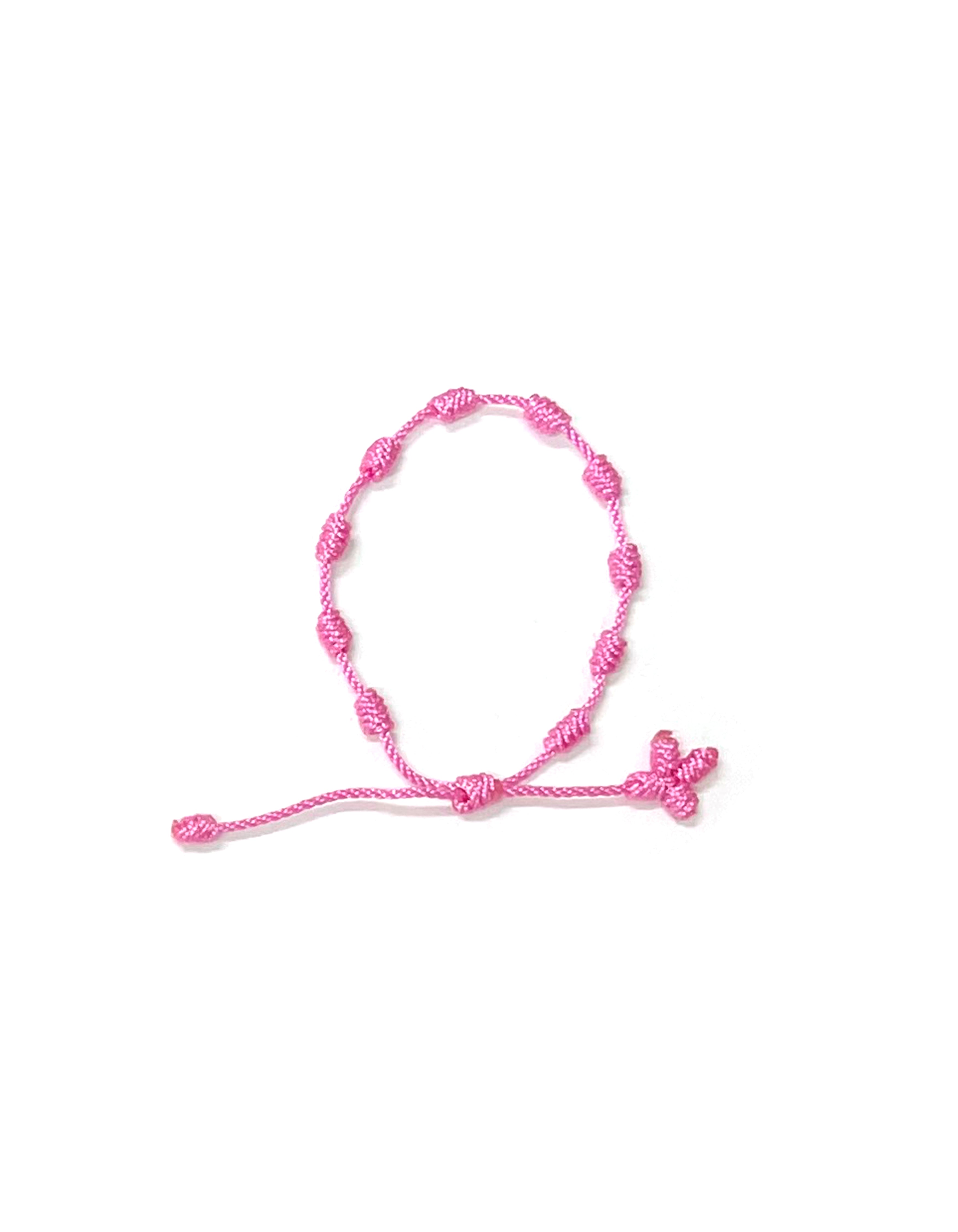 Pulsera de década anudada con hilos en colores vivos