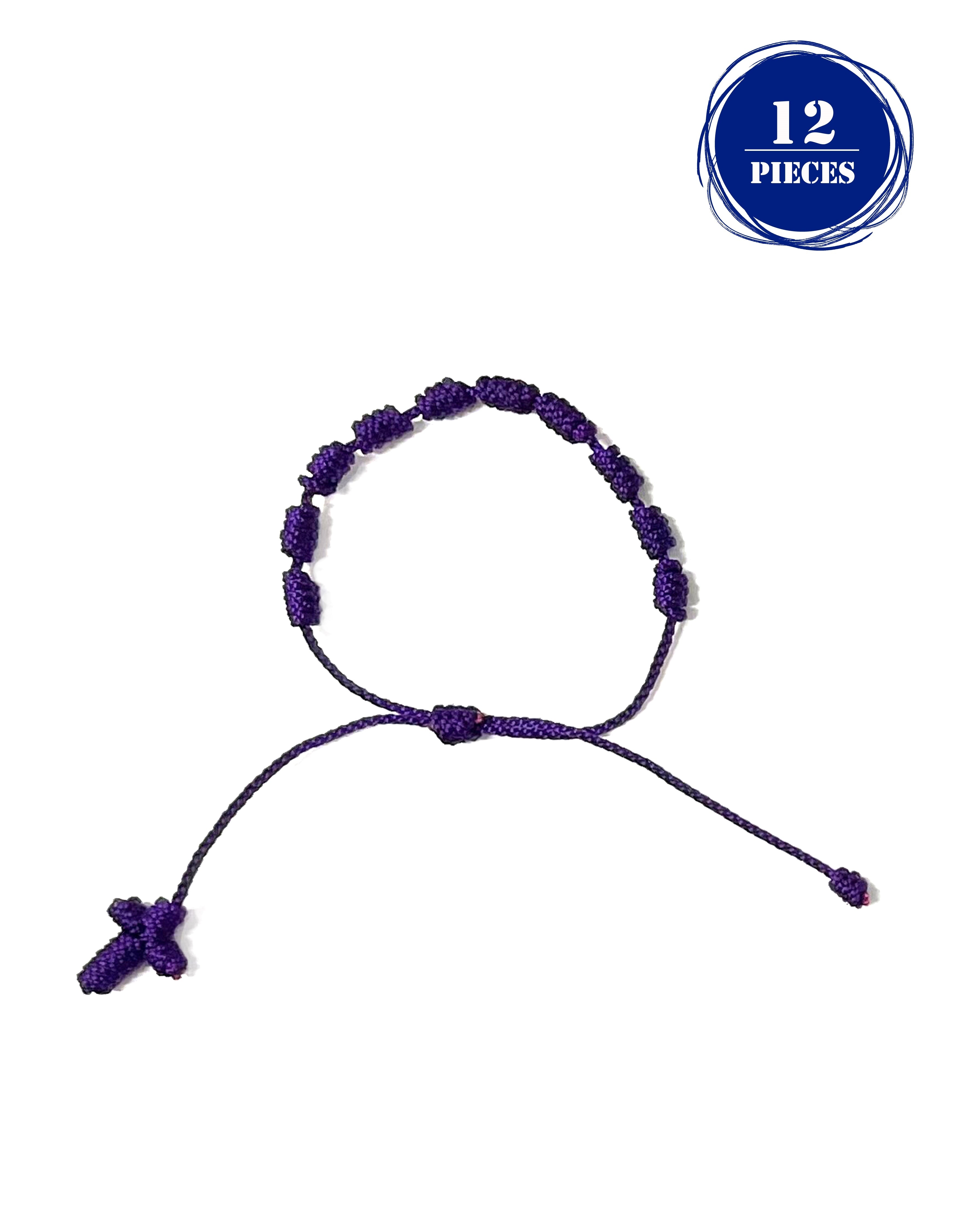 Pulsera de década anudada con hilos en colores vivos - Pack de 12 o 6 piezas