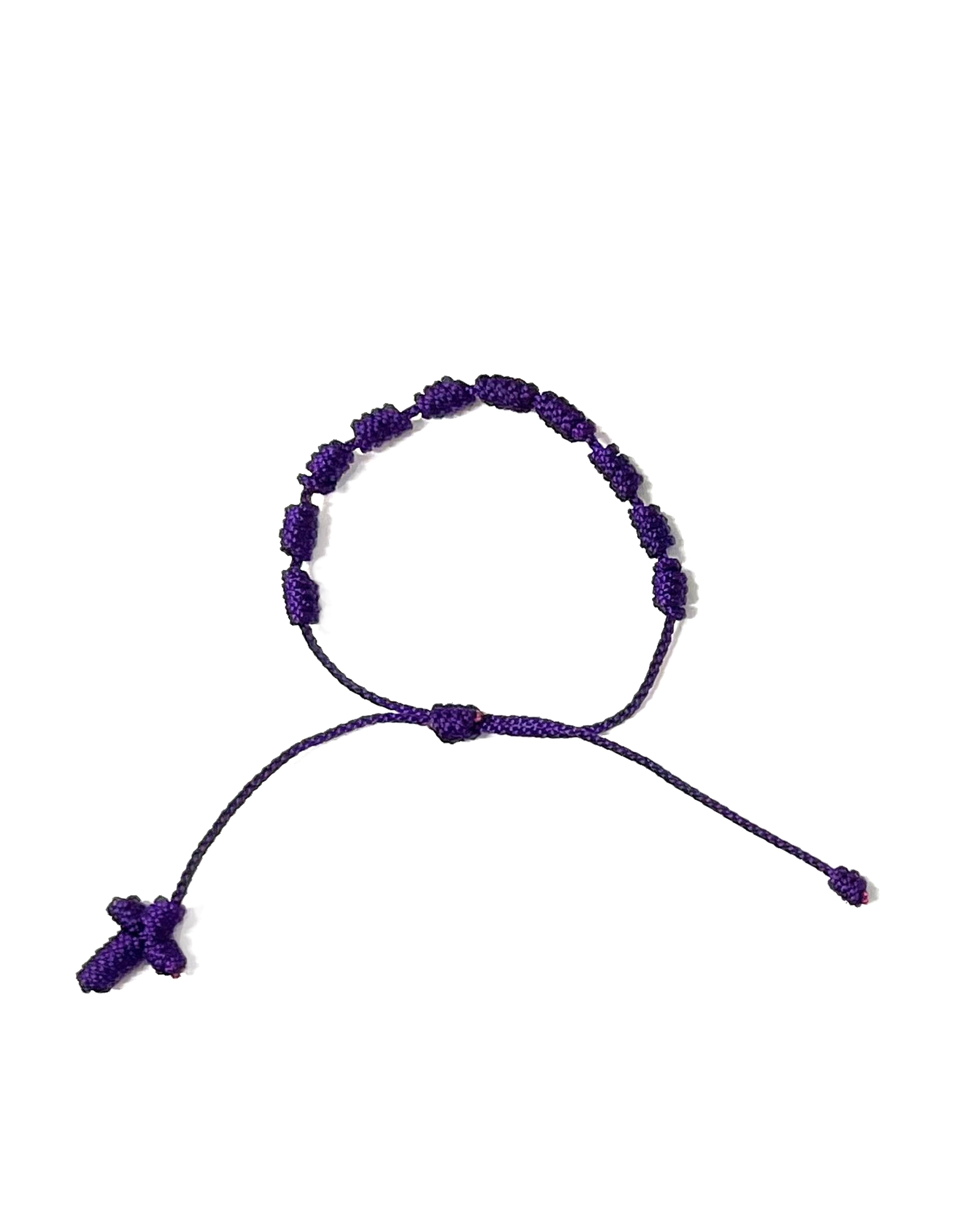 Pulsera de década anudada con hilos en colores vivos