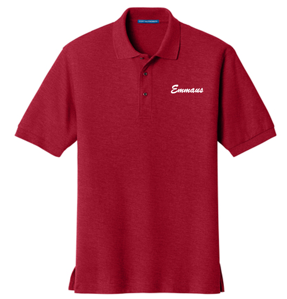 Polo de retiro para servidores de Emmaus para hombres, con logotipo bordado (descuento especial para grupos disponible) 