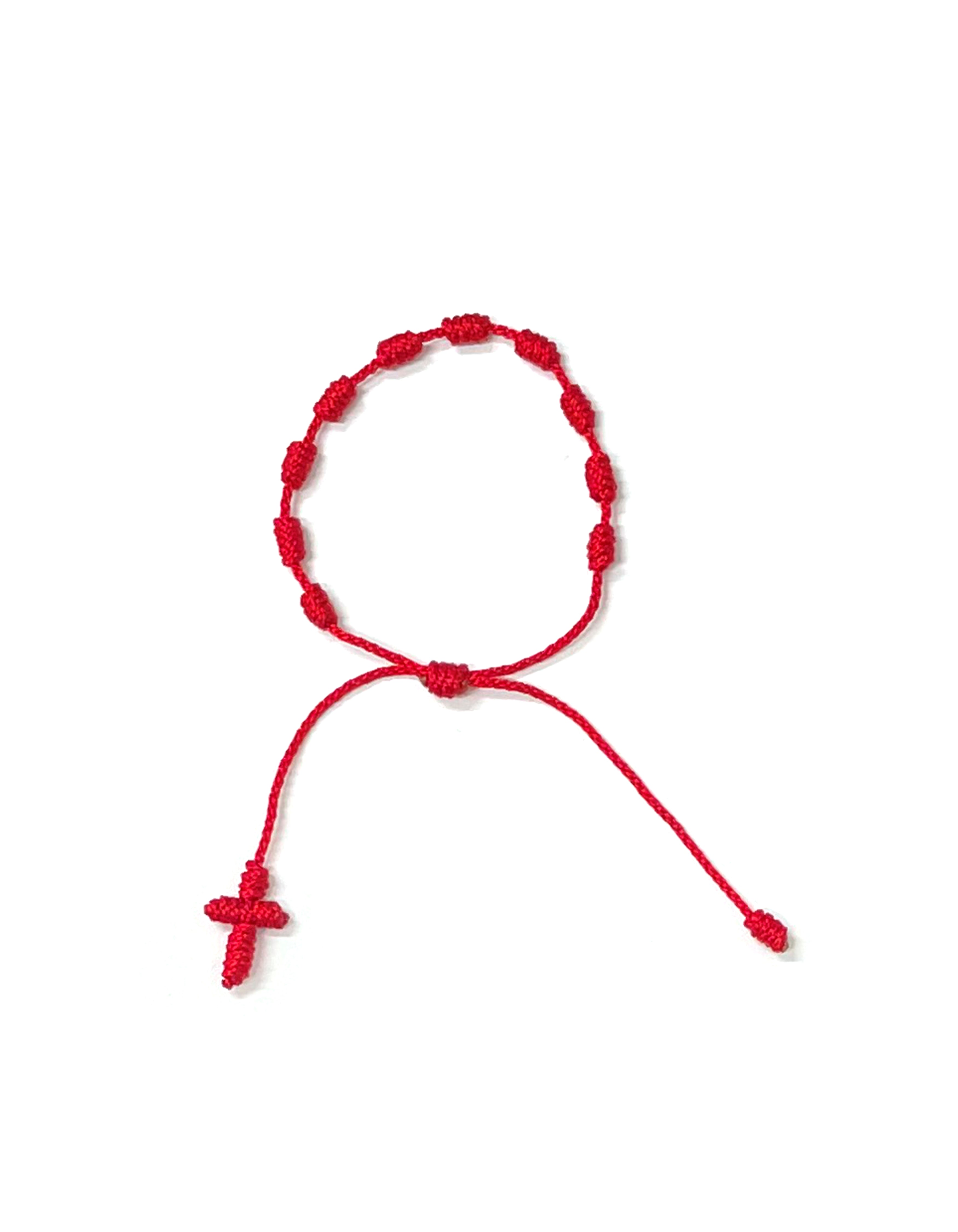 Pulsera de década anudada con hilos en colores vivos