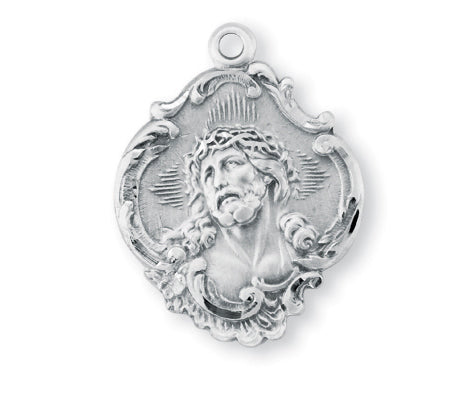 Medalla de plata de ley estilo barroco elegante "Corona de espinas"