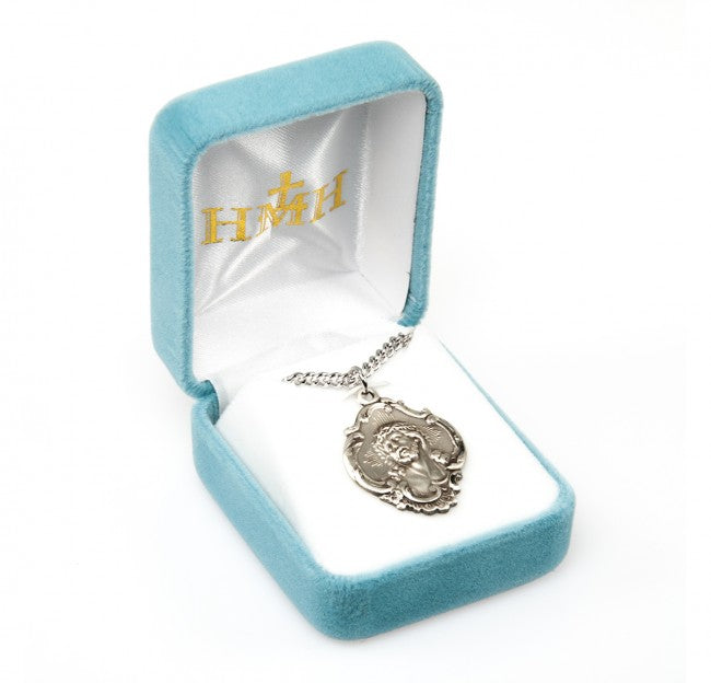 Medalla de plata de ley estilo barroco elegante "Corona de espinas"