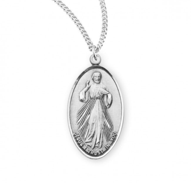 Medalla de plata de ley de la Divina Misericordia/Santa Faustina