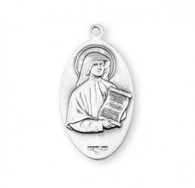 Medalla de plata de ley de la Divina Misericordia/Santa Faustina