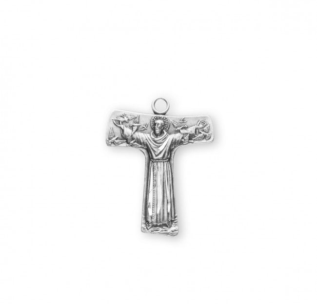 Cruz Tao de San Francisco Med en plata esterlina