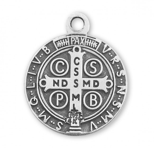 Medalla redonda de plata de ley del Jubileo de San Benito