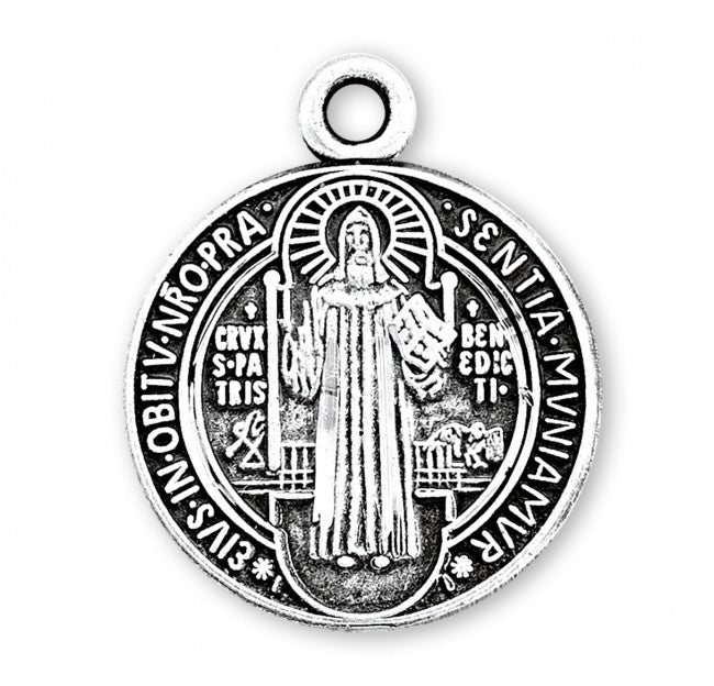 Medalla redonda de plata de ley del Jubileo de San Benito