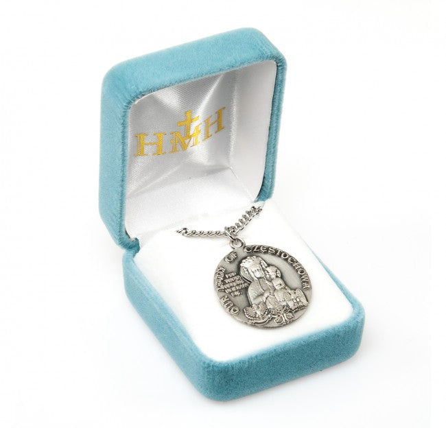 Our Lady of Czestochowa Round Sterling Silver Medal