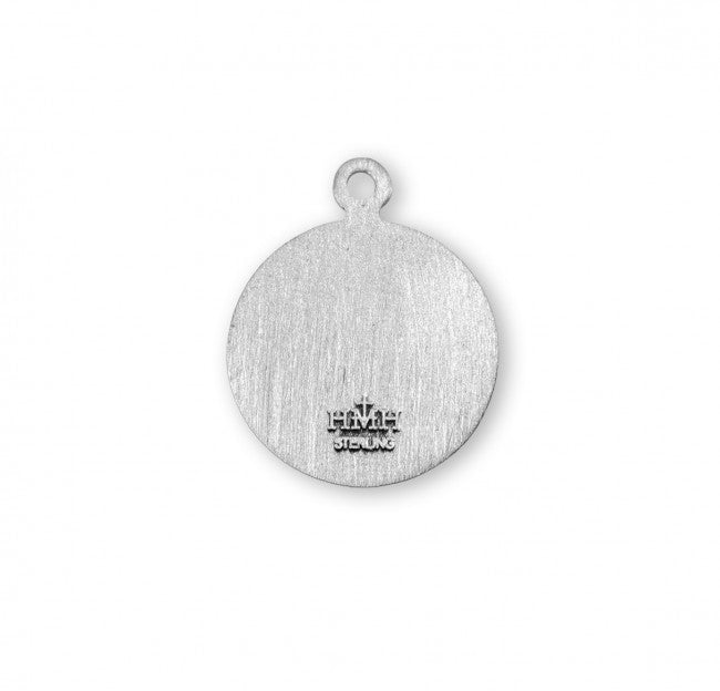Medalla redonda de San Judas Tadeo en plata de ley