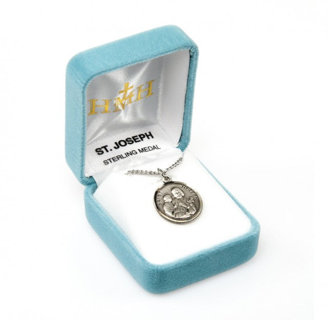 Patron Saint Joseph Round Sterling Silver Medal Availability