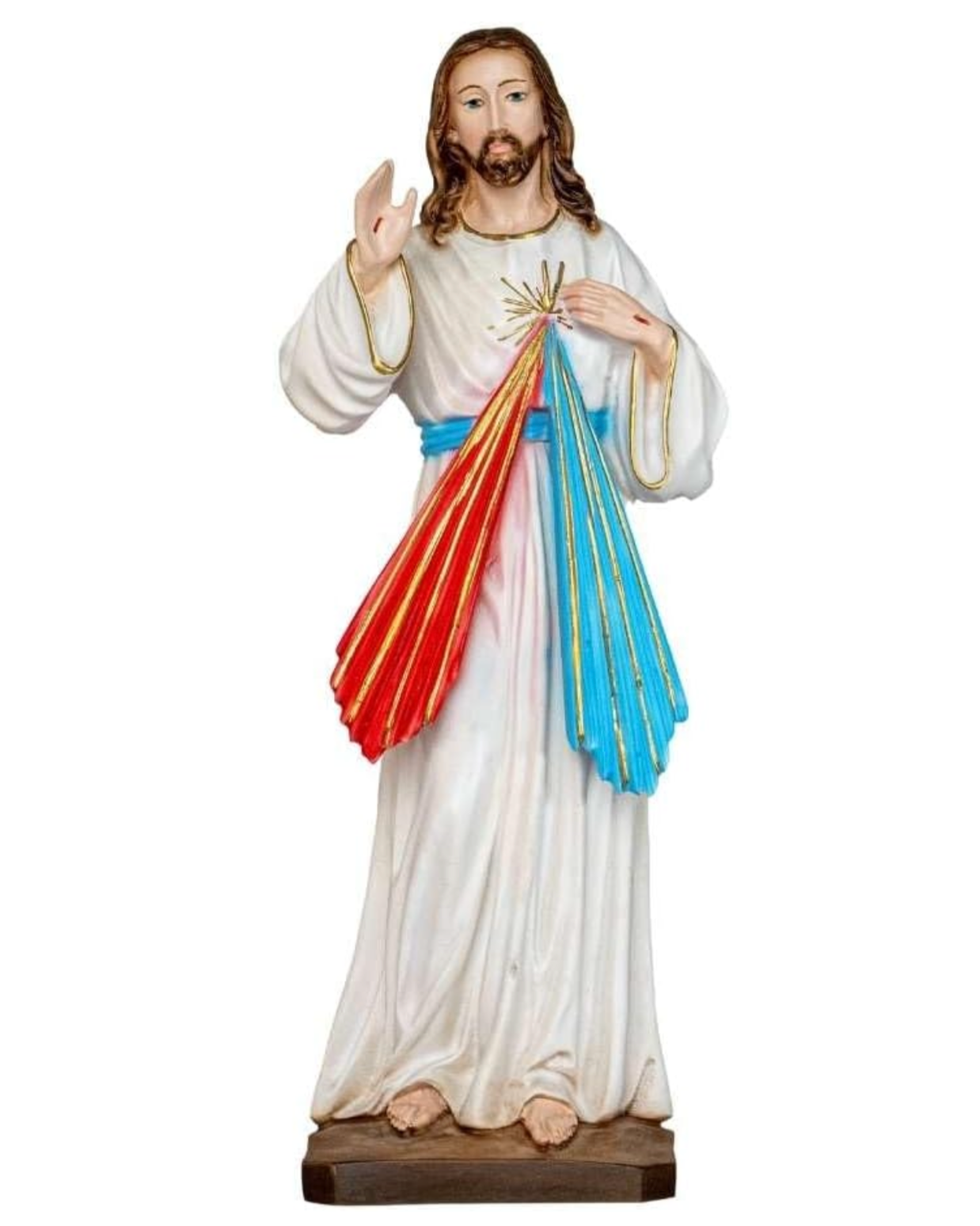 Estatua de la Divina Misericordia de The Faith Gift Shop - Pintada a mano en Italia - Nuestra colección de Toscana - Imagen de la Divina Misericordia