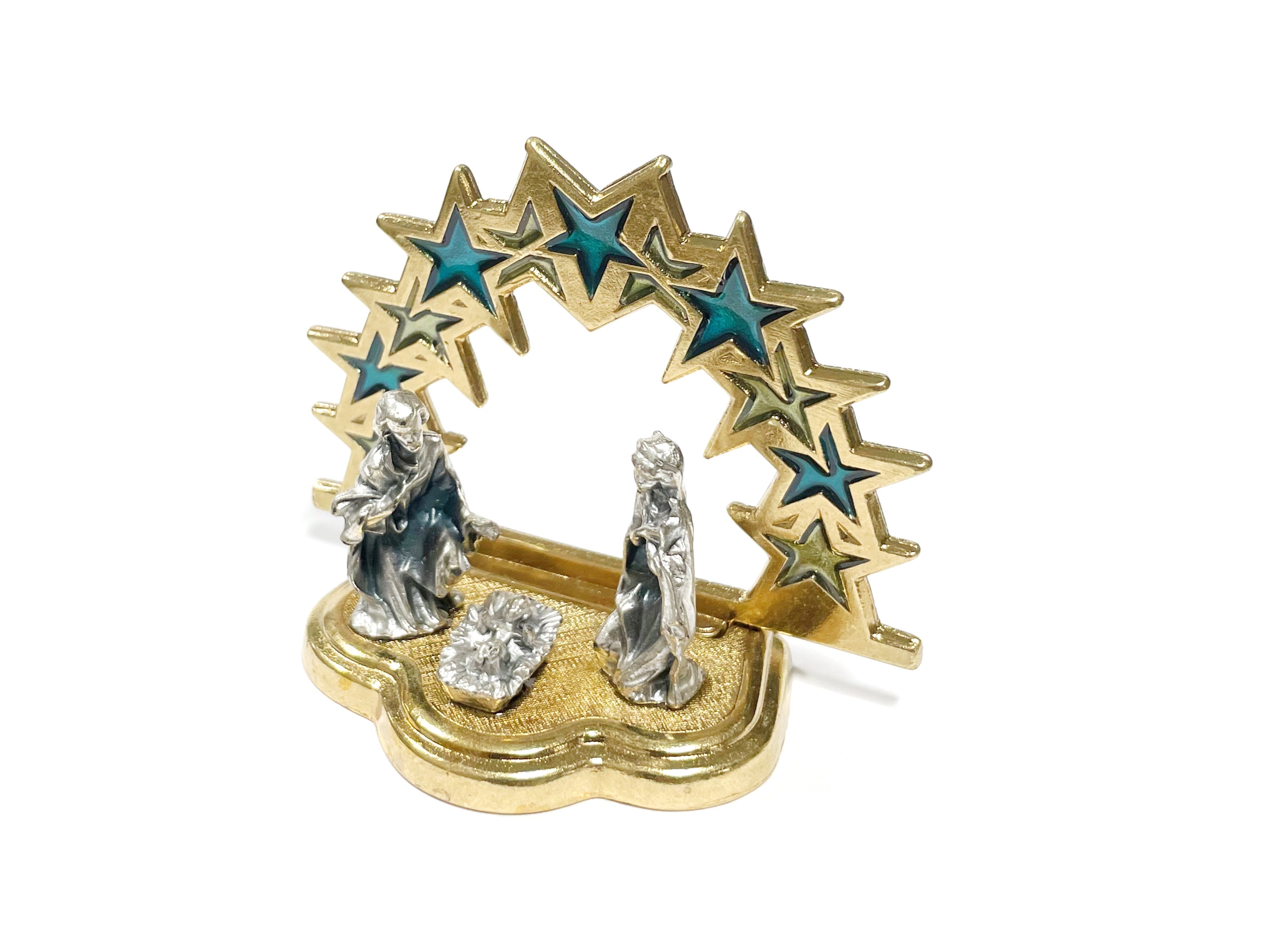 Arco de la Natividad con Estrellas estilo vitral