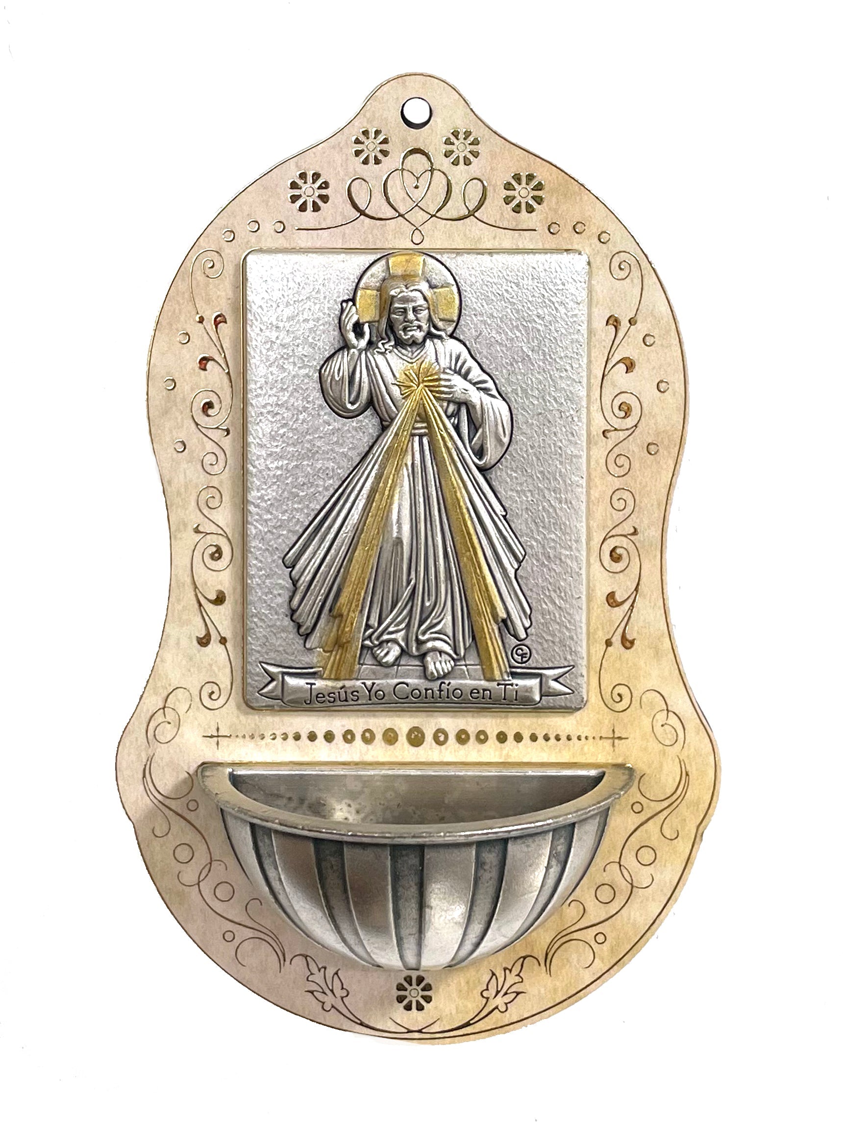 Pila de agua bendita Divina Misericordia - 4,5"