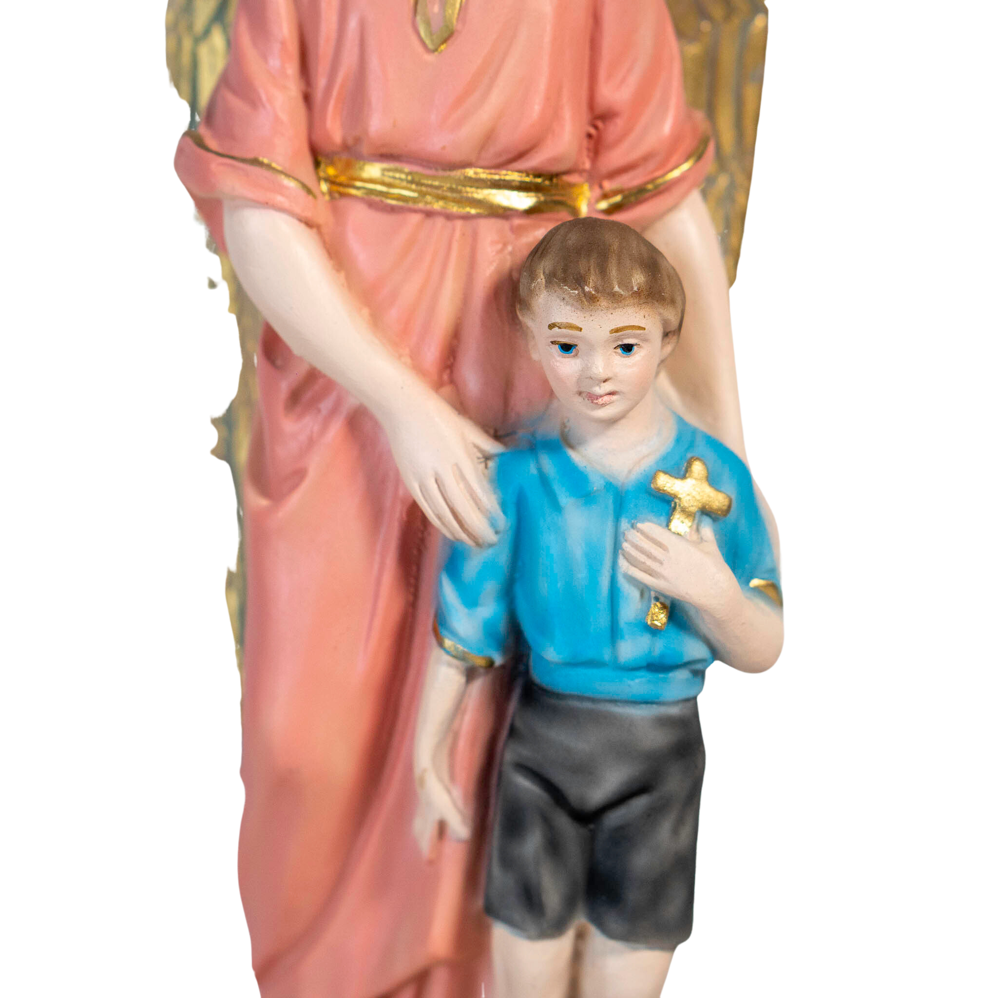 Estatua de los Ángeles Guardianes de The Faith Gift Shop - Pintada a mano en Italia - Nuestra colección de Toscana - Estatua del Angel de La Guarda
