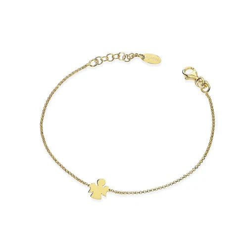 Collar/Pulsera Angel Plata y Plata Bañada en Oro