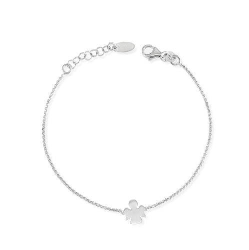 Collar/Pulsera Angel Plata y Plata Bañada en Oro