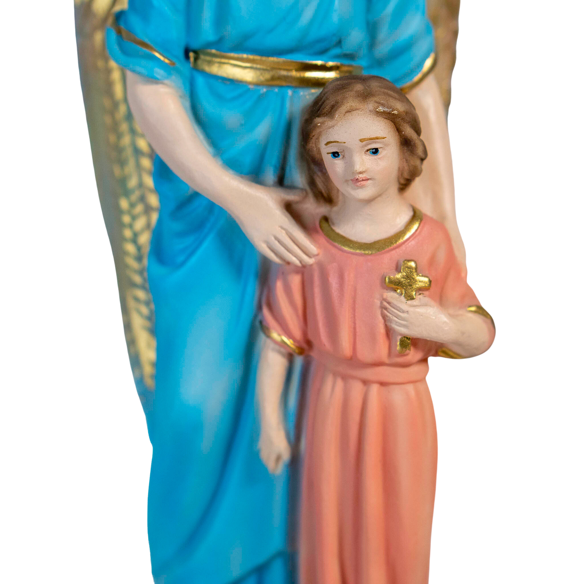 Estatua de los Ángeles Guardianes de The Faith Gift Shop - Pintada a mano en Italia - Nuestra colección de Toscana - Estatua del Angel de La Guarda