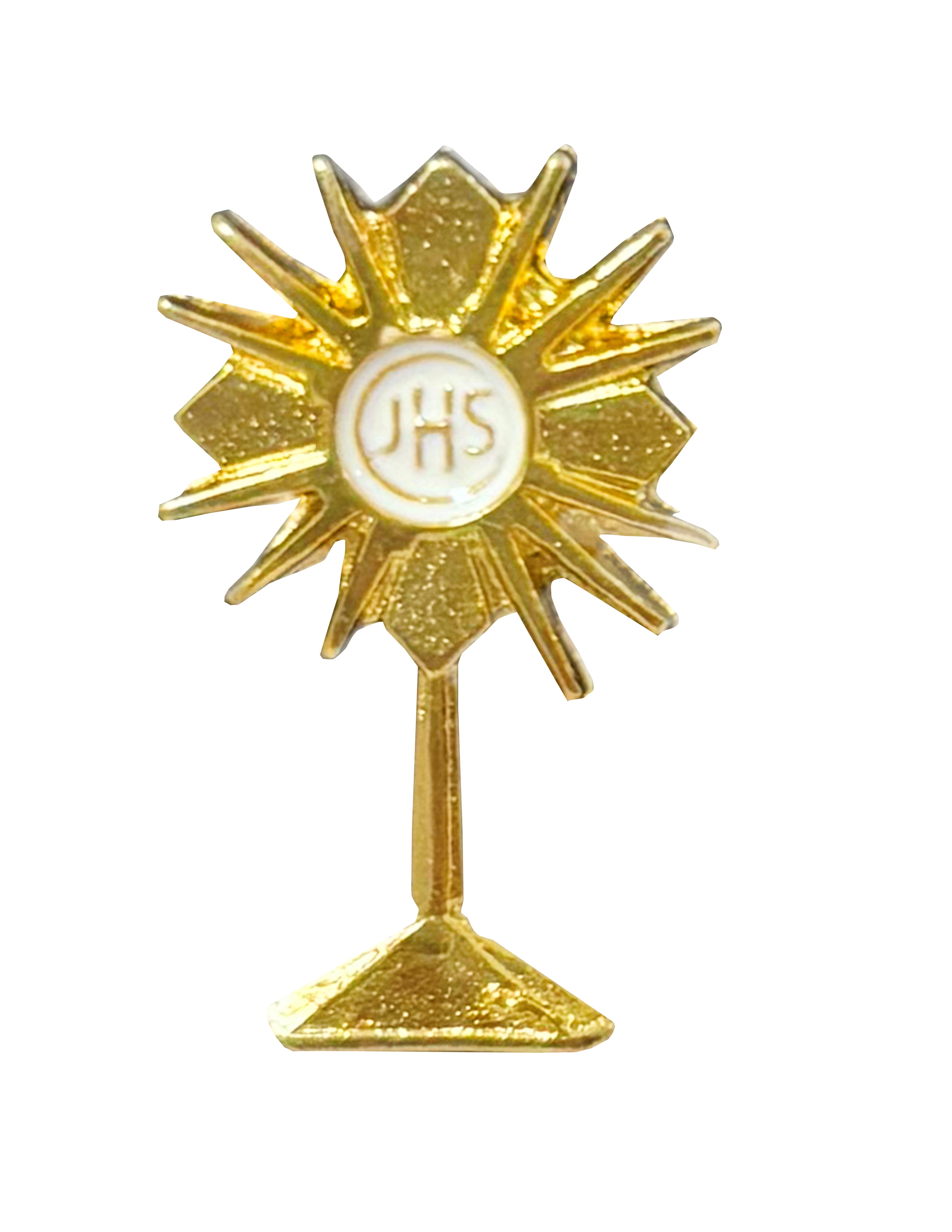 Pines de solapa católicos con acento dorado