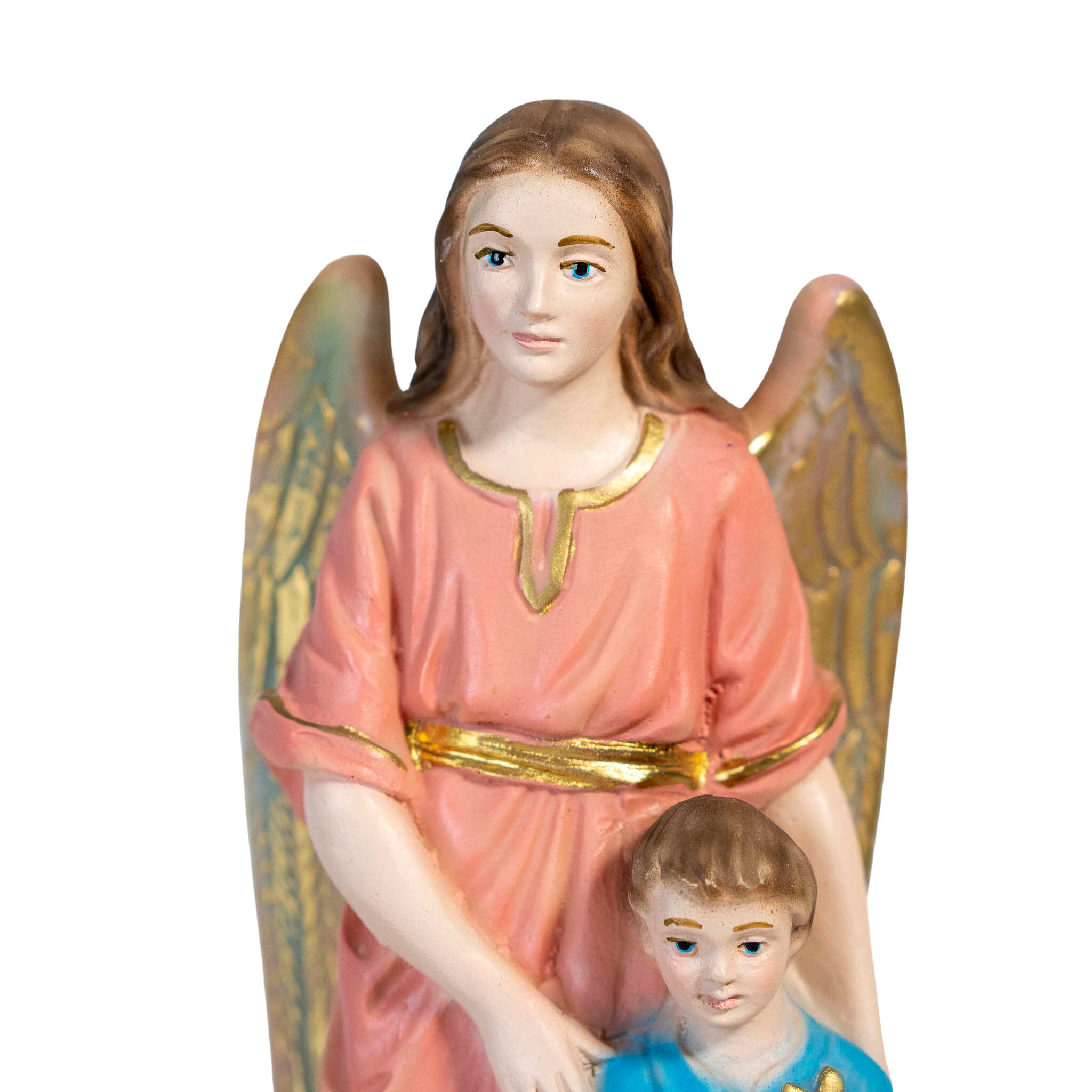 Estatua de los Ángeles Guardianes de The Faith Gift Shop - Pintada a mano en Italia - Nuestra colección de Toscana - Estatua del Angel de La Guarda